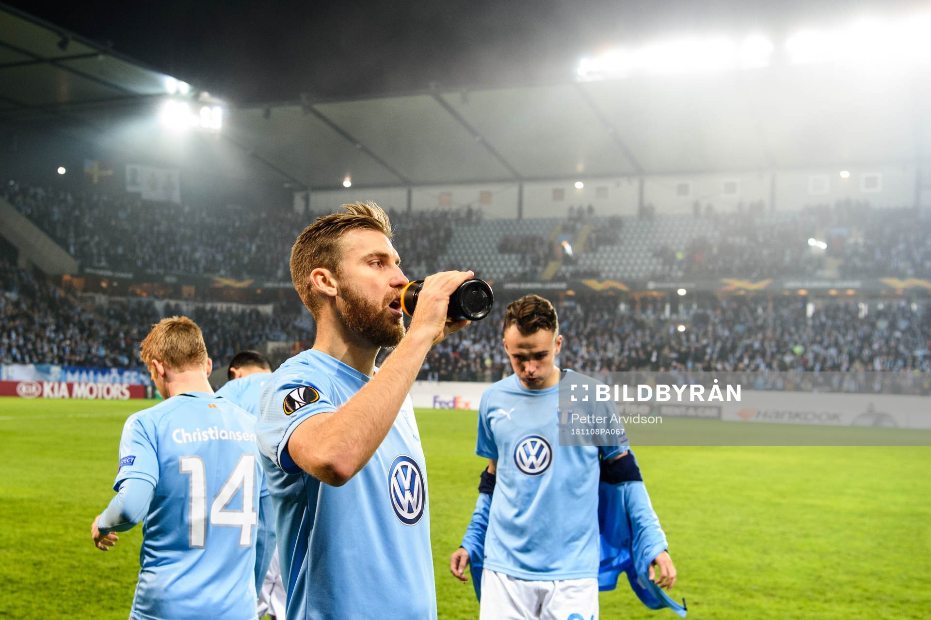 Lasse Nielsen of Malmö FF prior to the Europa League group