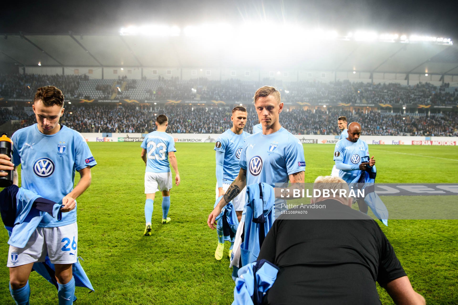 Andreas Vindheim and Sören Rieks of Malmö FF prior to the