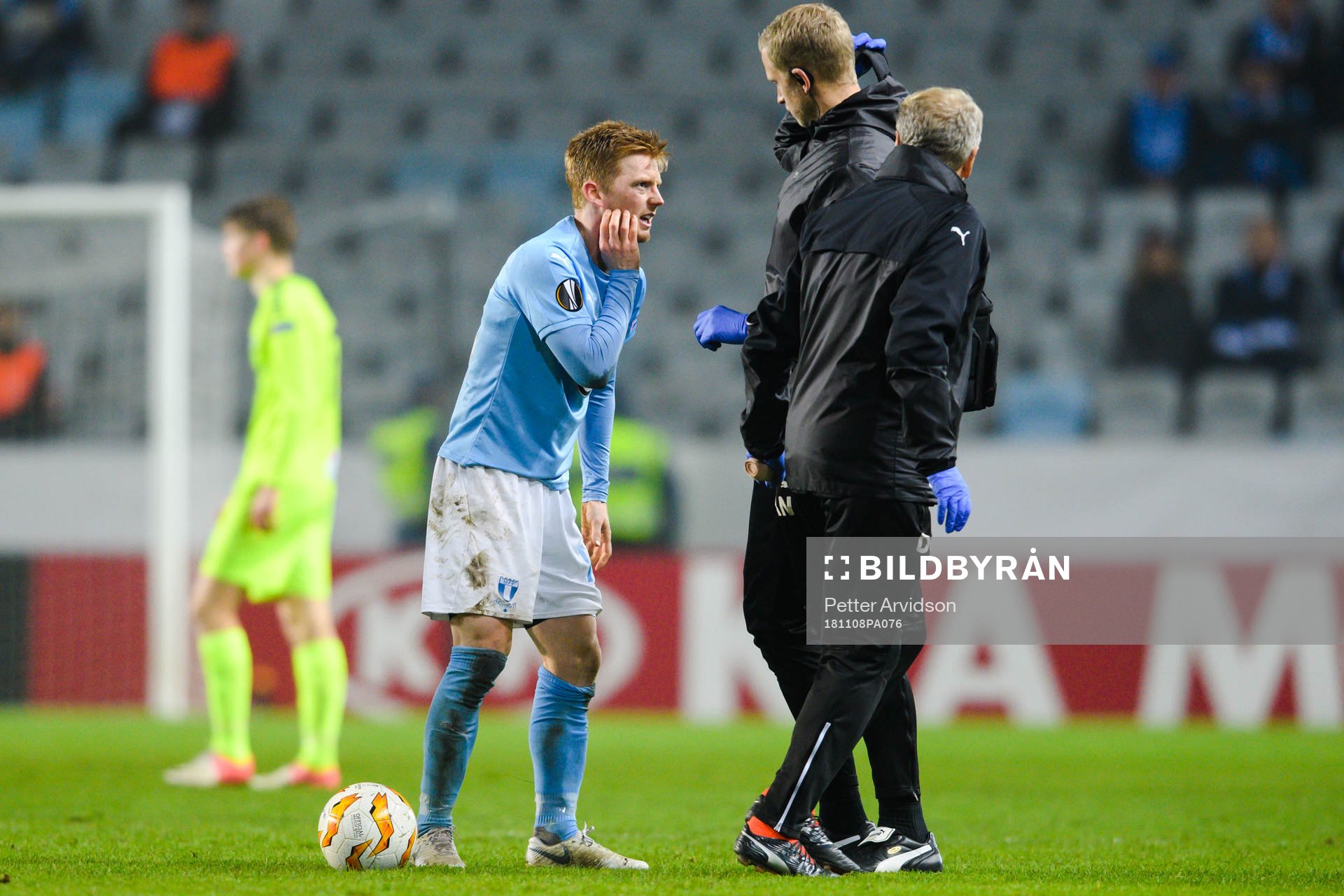 Anders Christiansen of Malmö FF is in pain