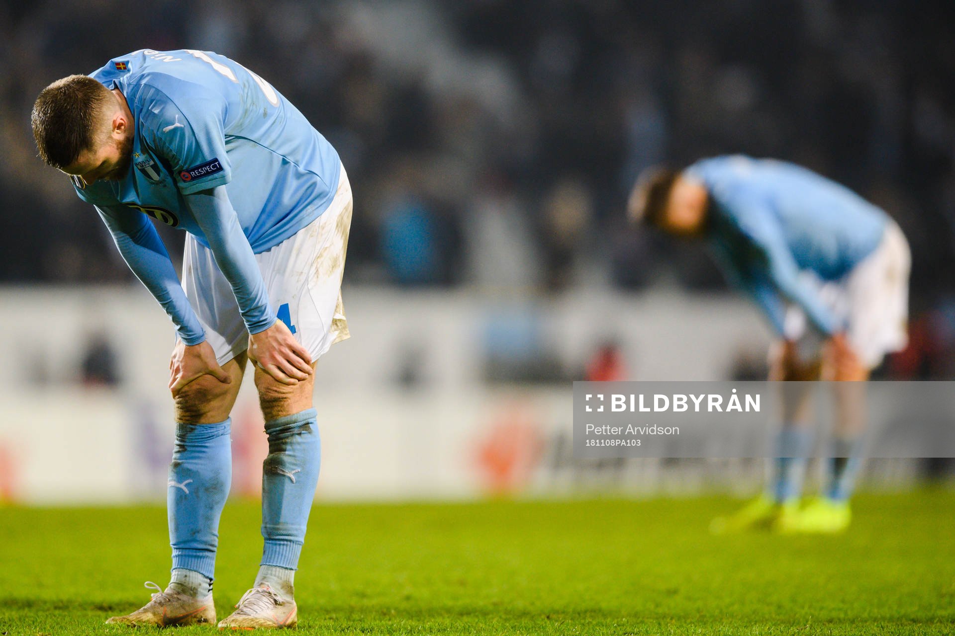 Lasse Nielsen of Malmö FF looks dejected