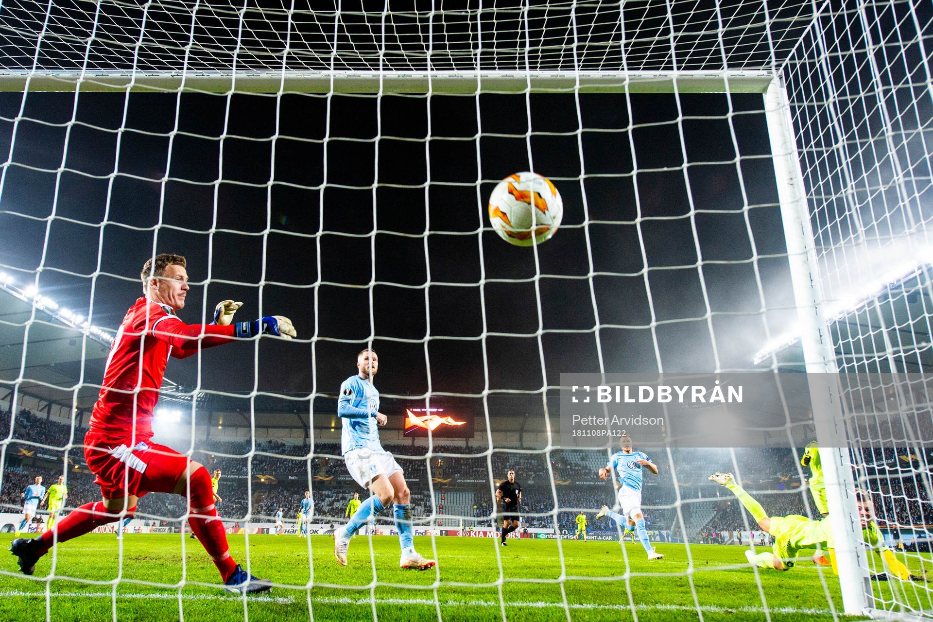 Patrick Mortensen of Sarpsborg 08 scores the 0-1 goal