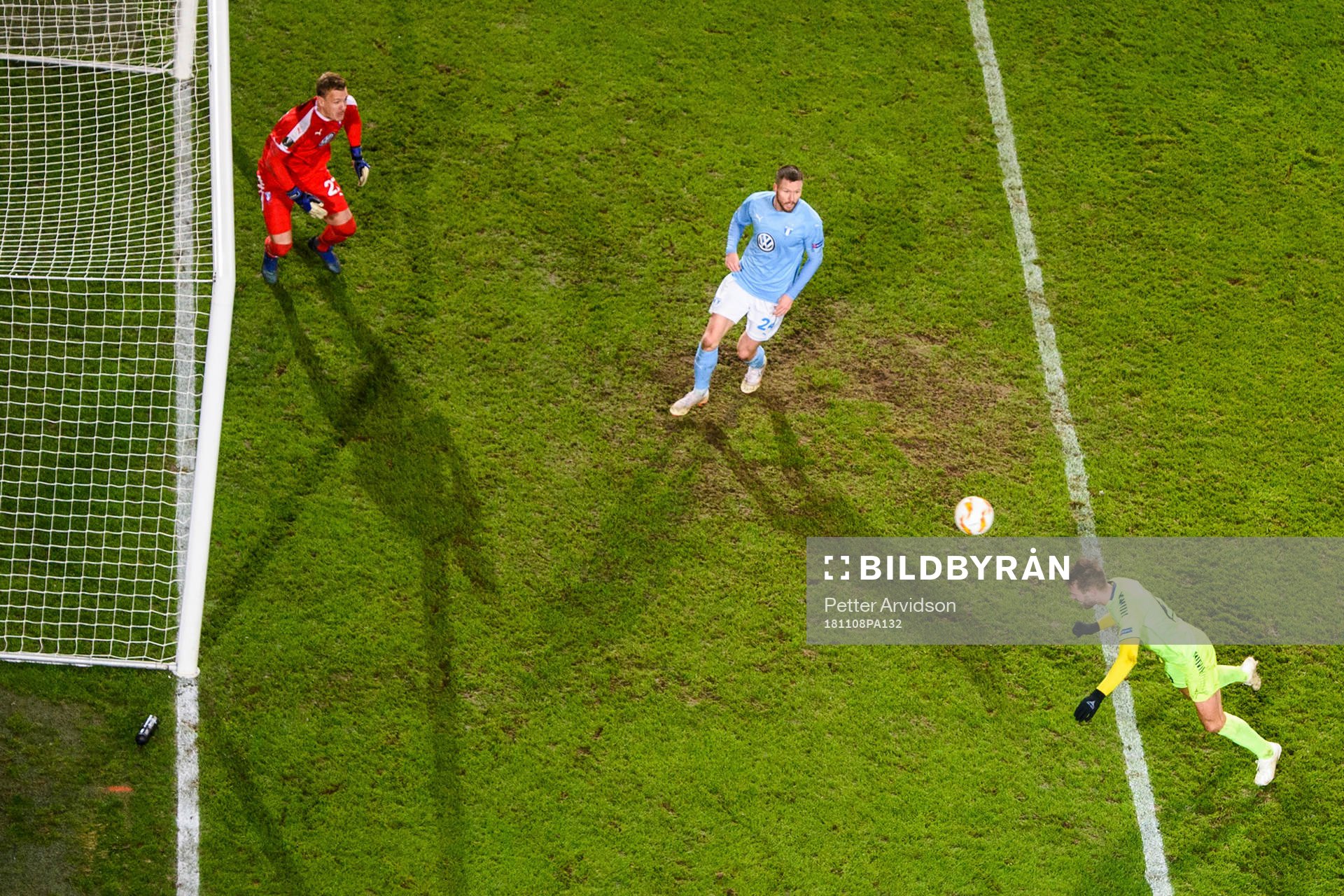 Patrick Mortensen of Sarpsborg 08 scores the 0-1 goal