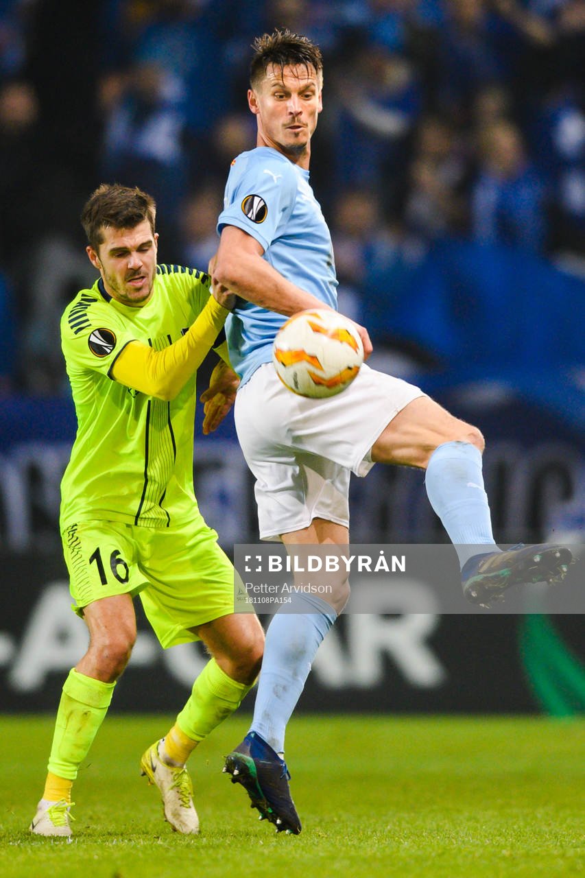 Markus Rosenberg and Joachim Thomassen of Sarpsborg 08