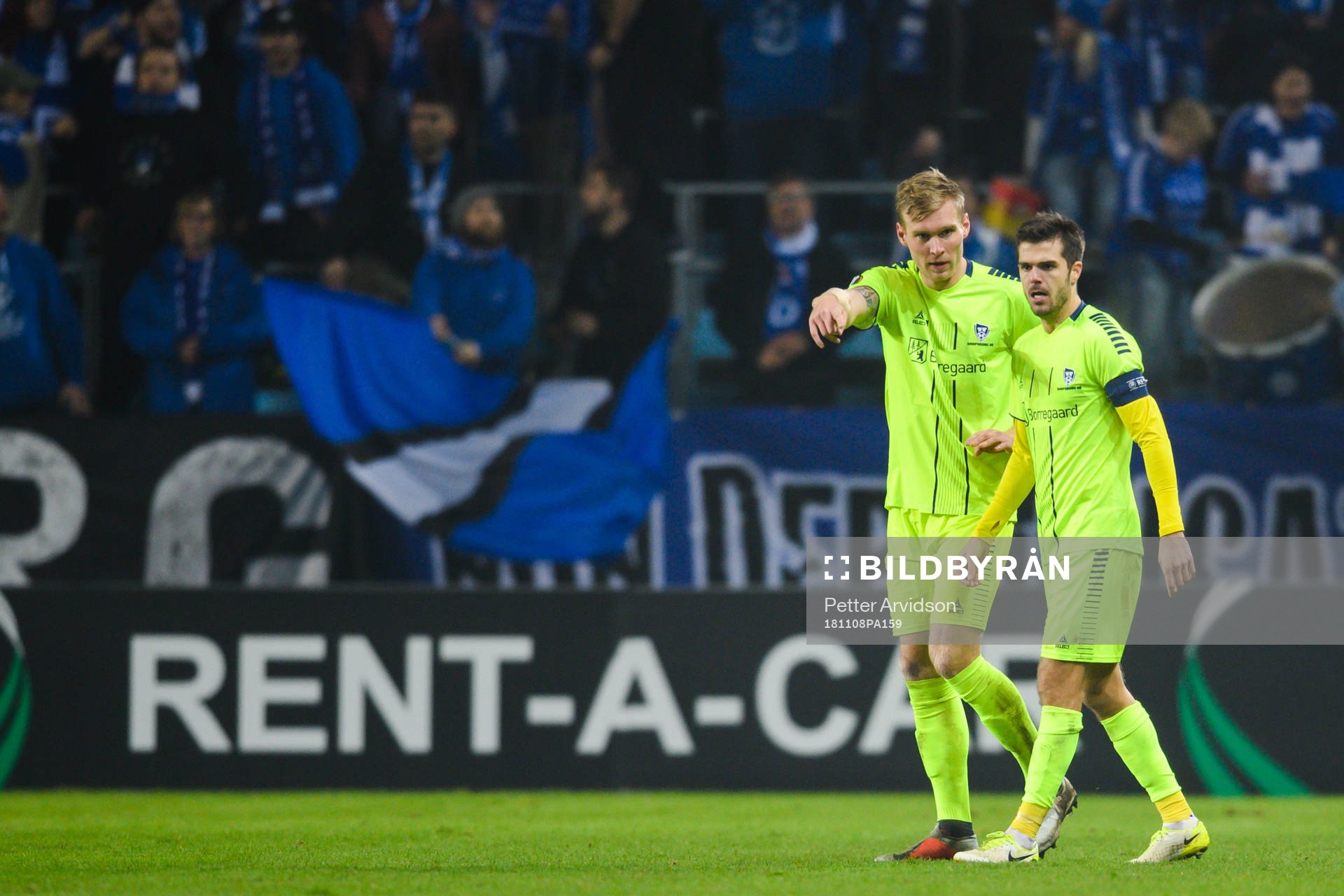 Joonas Tamm and Joachim Thomassen of Sarpsborg 08 in a