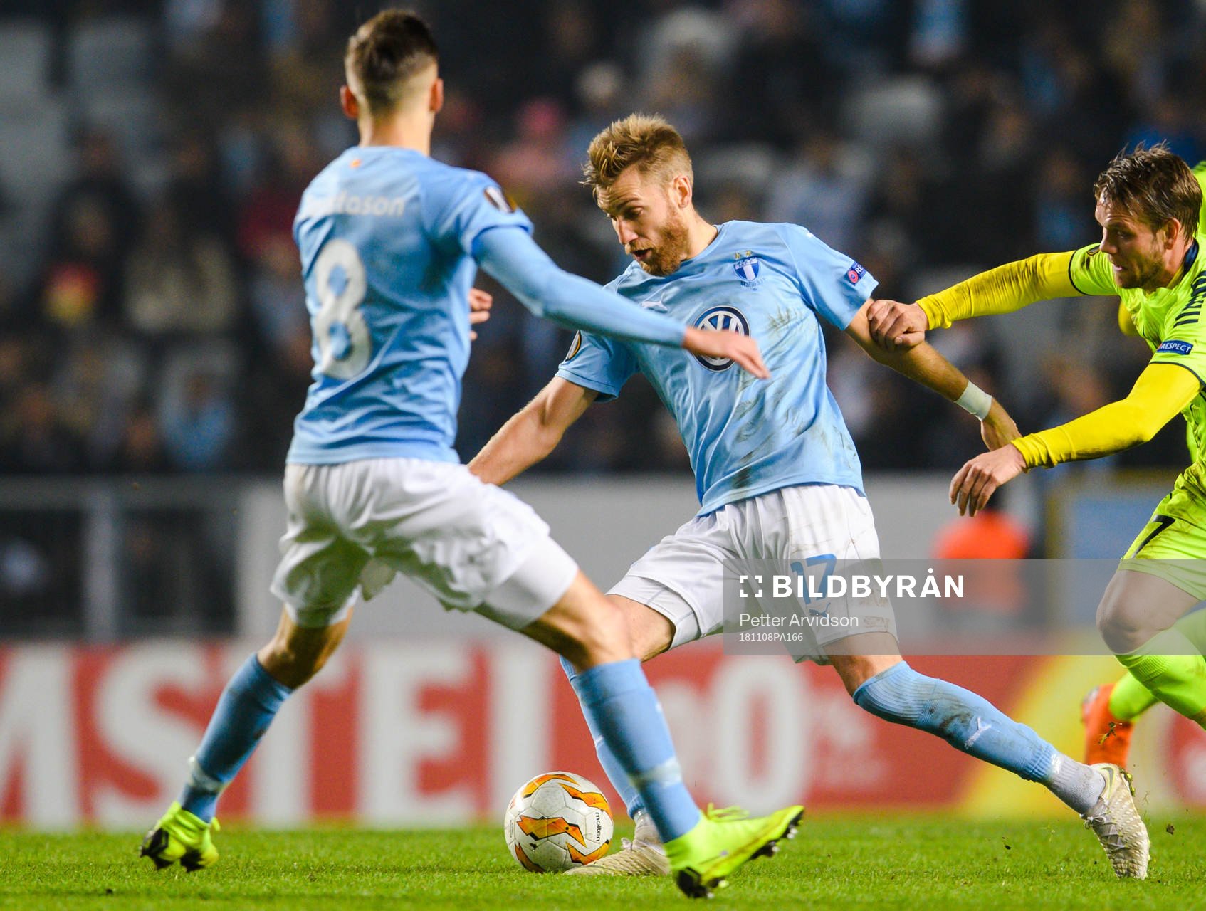 Rasmus Bengtsson of Malmö FF and Ole Jørgen Halvorsen of