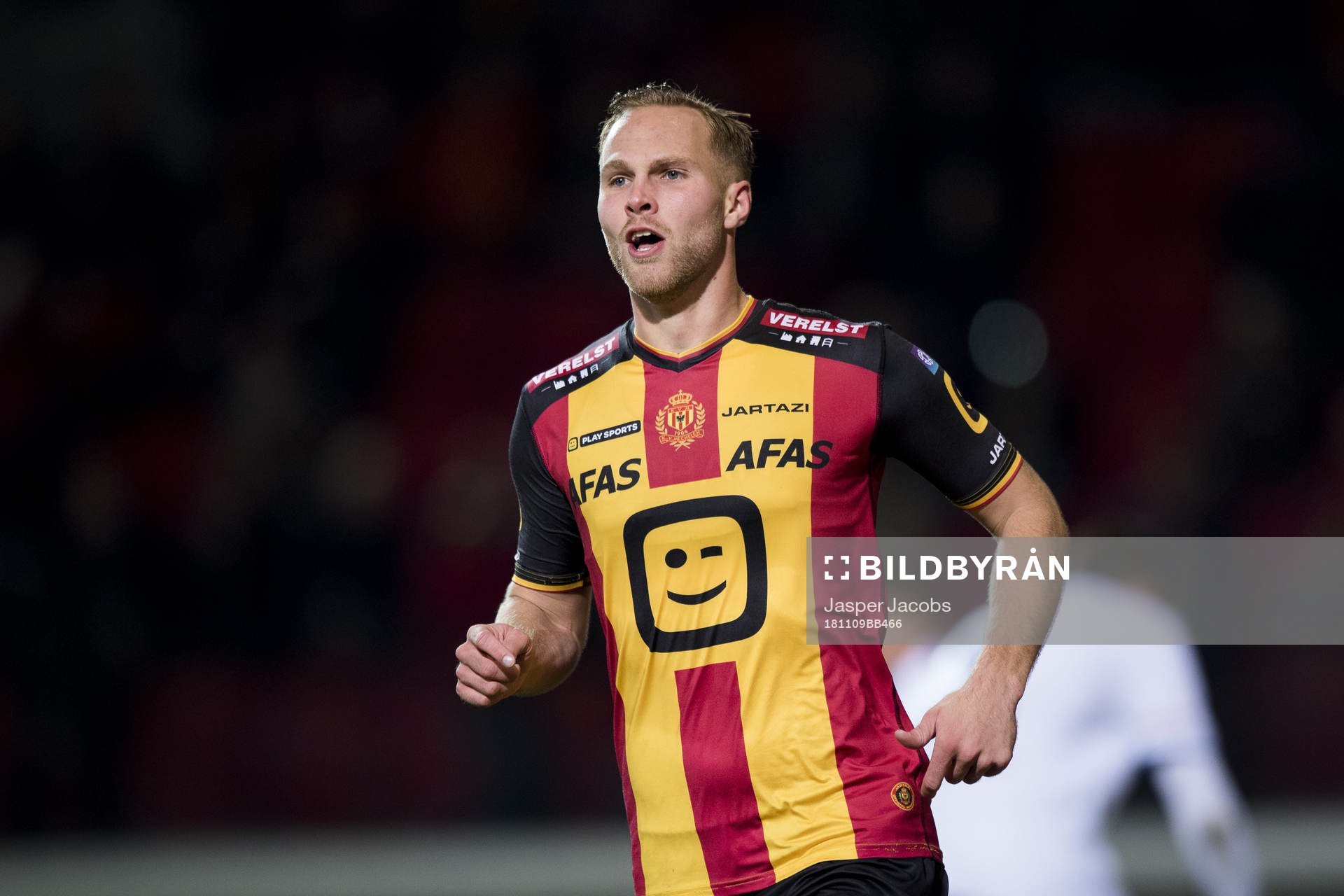 November 9, 2018 - Mechelen, BELGIUM - Mechelen's Gustav