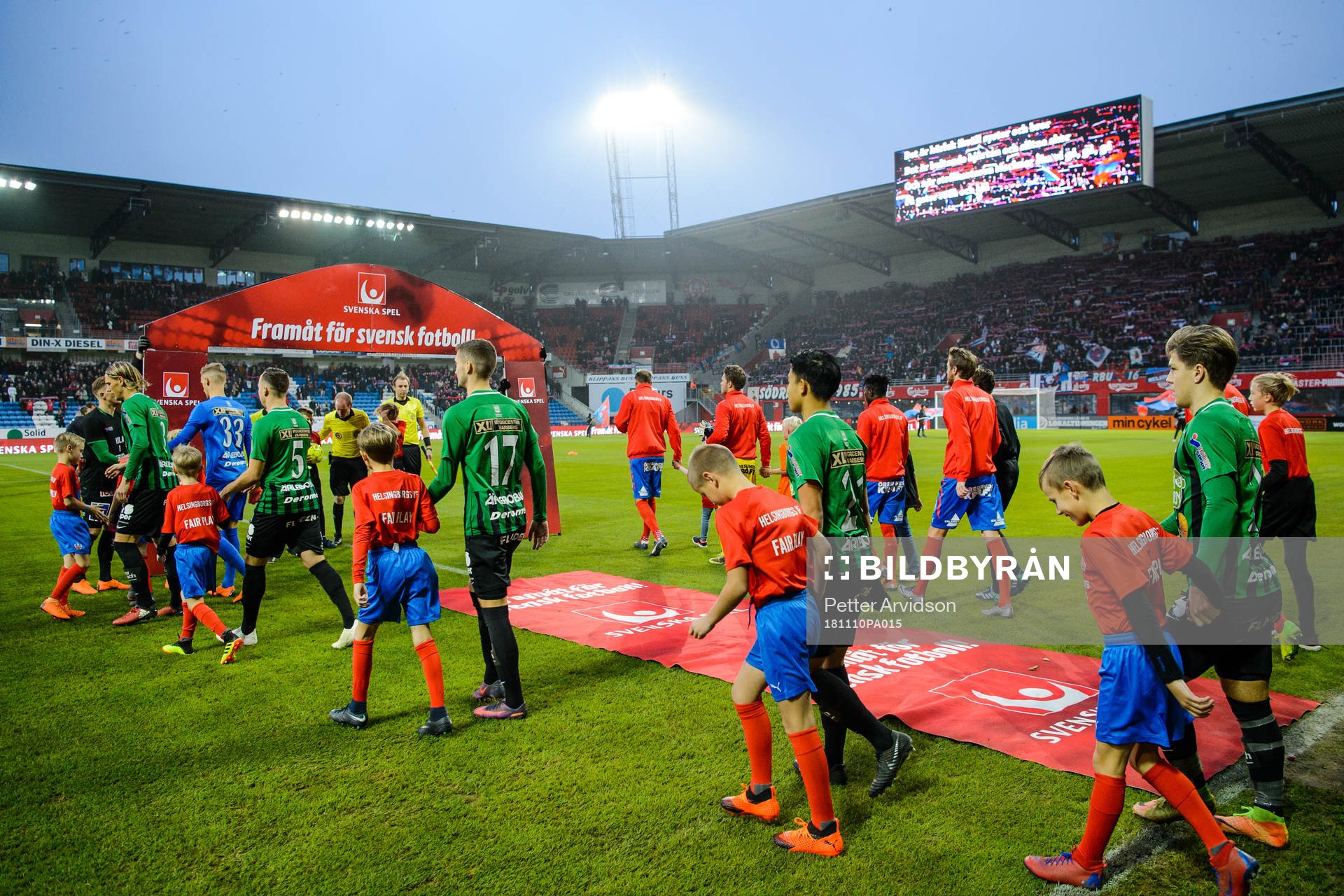 Helsingborgs och Varbergs spelare