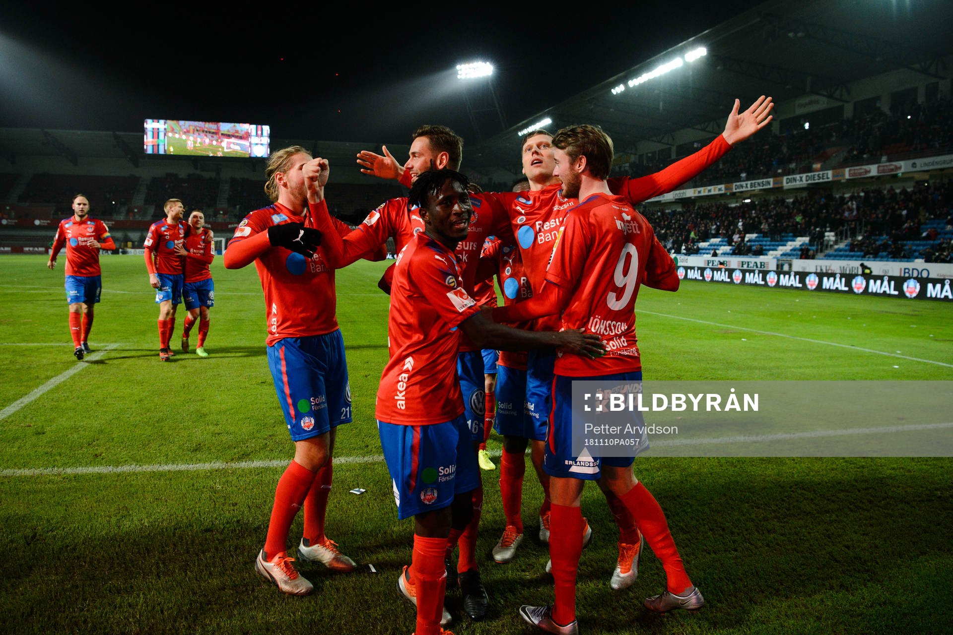 Helsingborgs Andri Runar Bjarnason  jublar