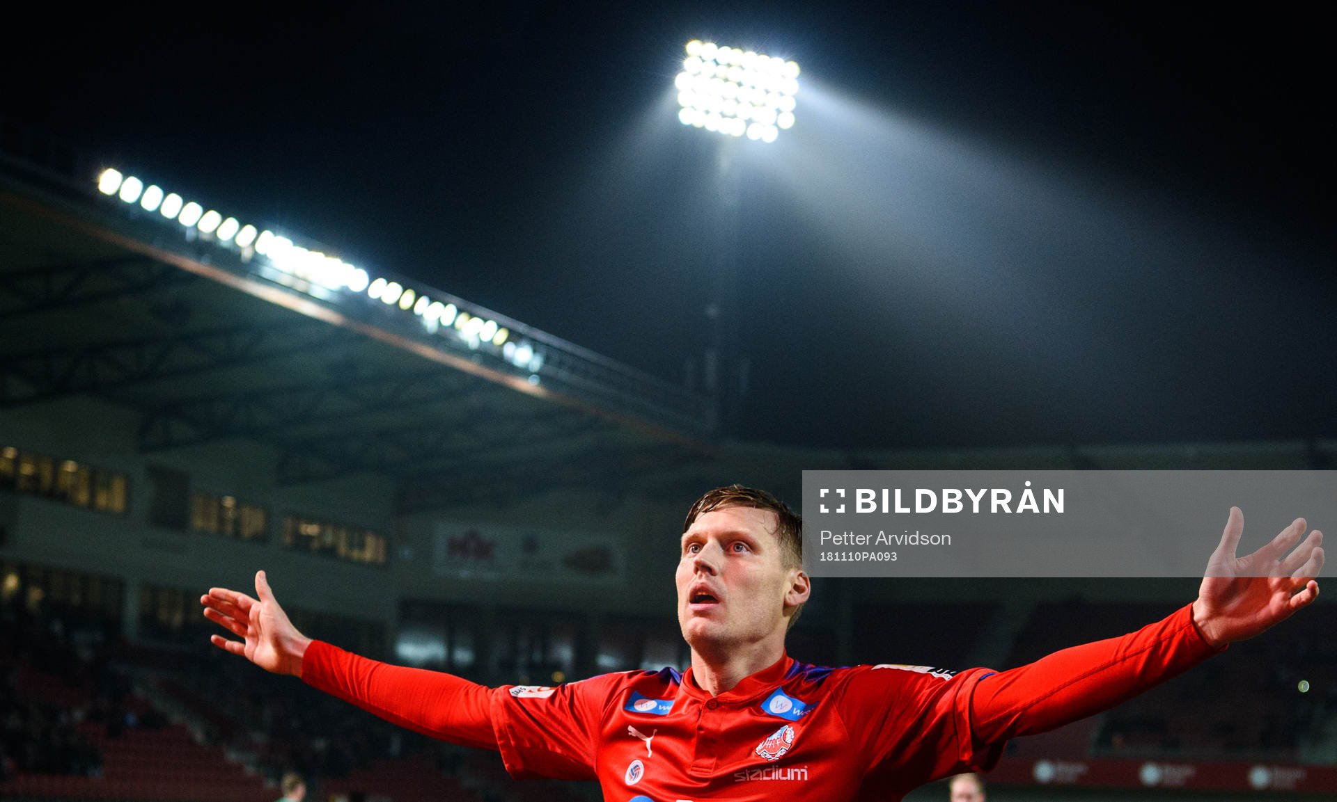 Helsingborgs Andri Runar Bjarnason jublar