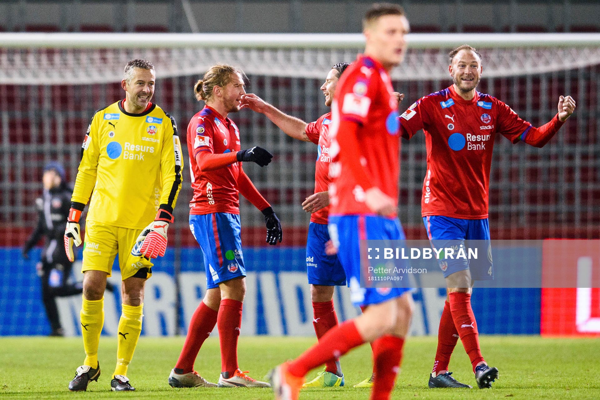 Helsingborgs målvakt Daniel Andersson, Charlie Weberg och