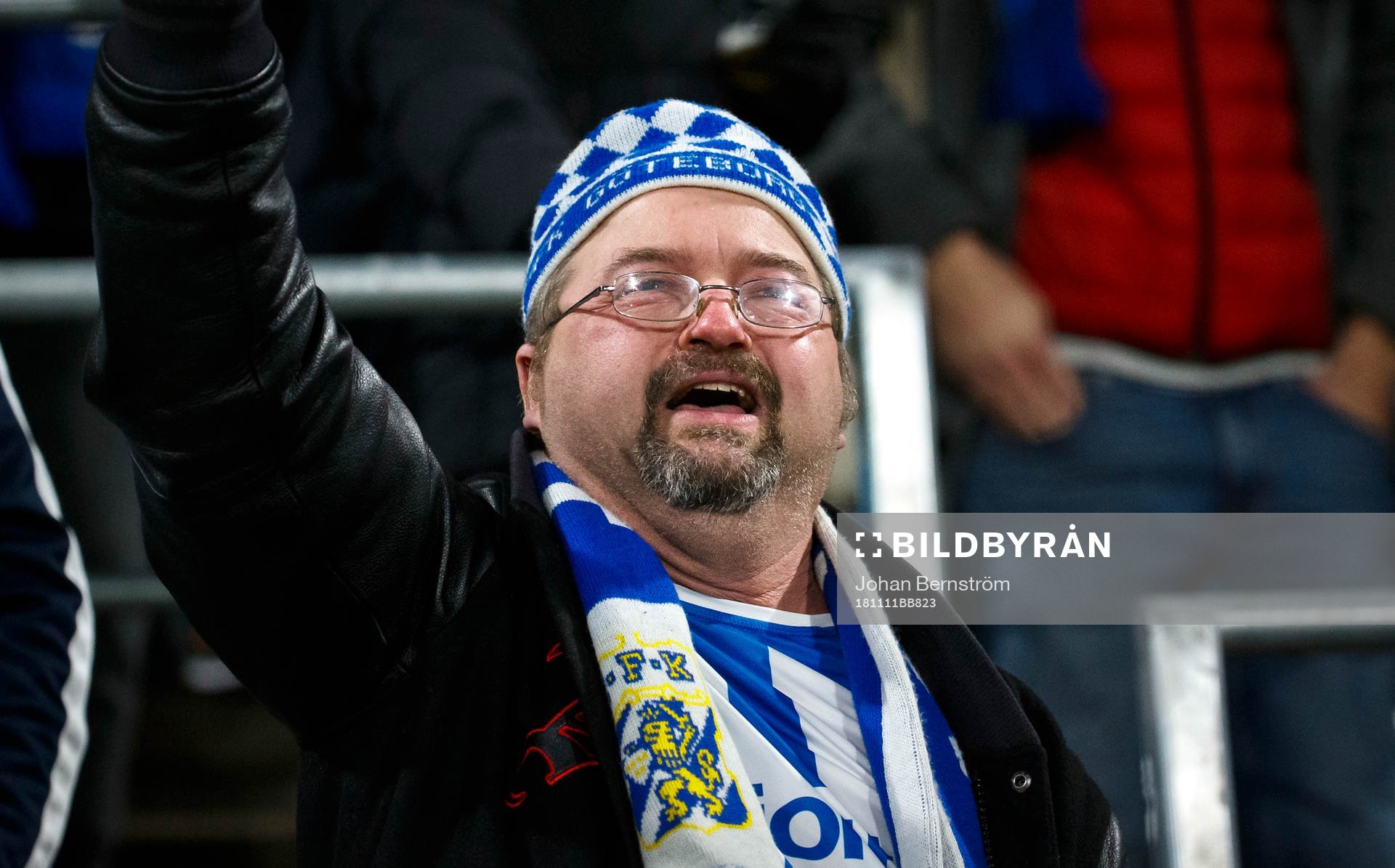 En glad IFK Göteborgssupporter