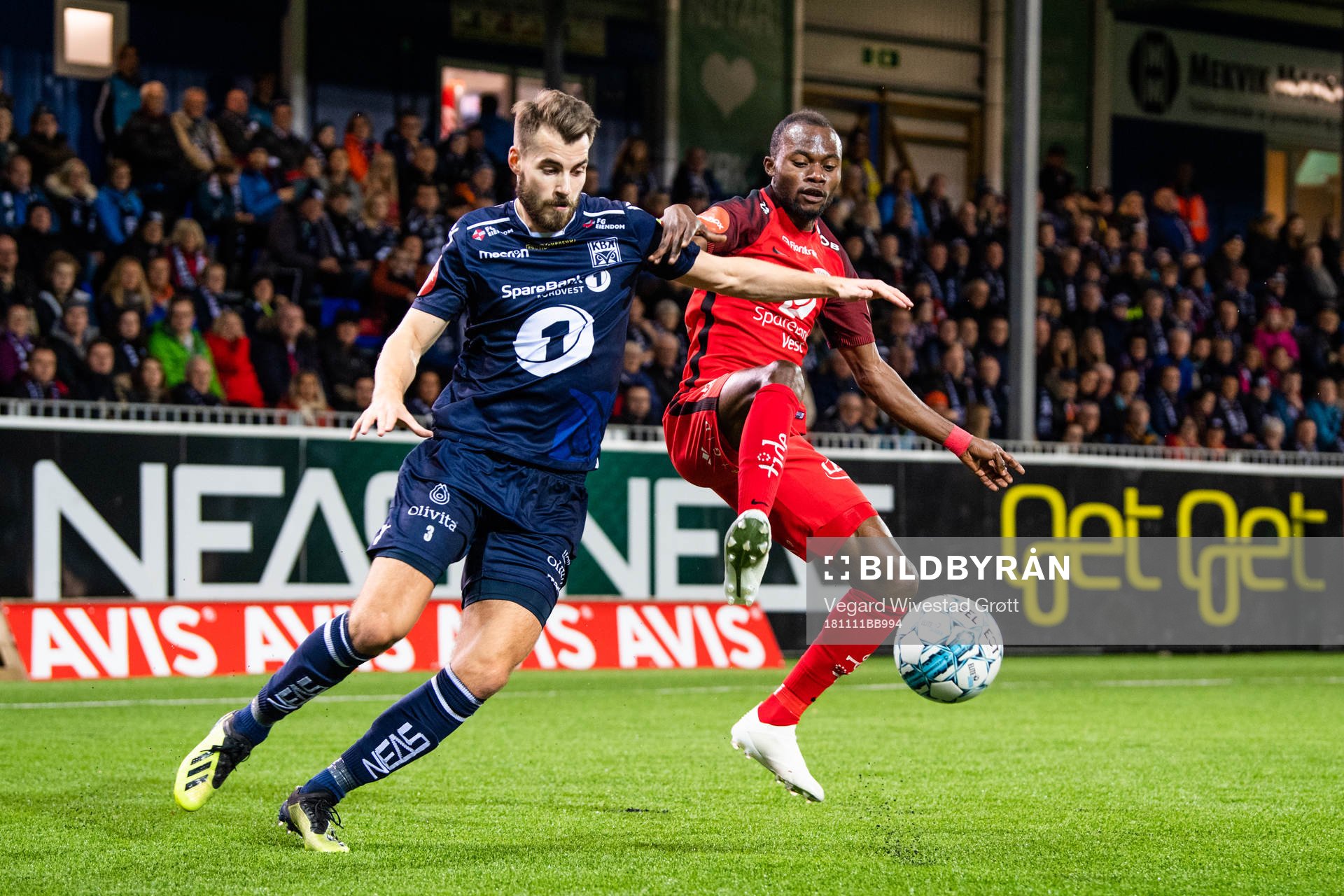 Christoffer Aasbak of Kristiansund and Gilbert Koomson of