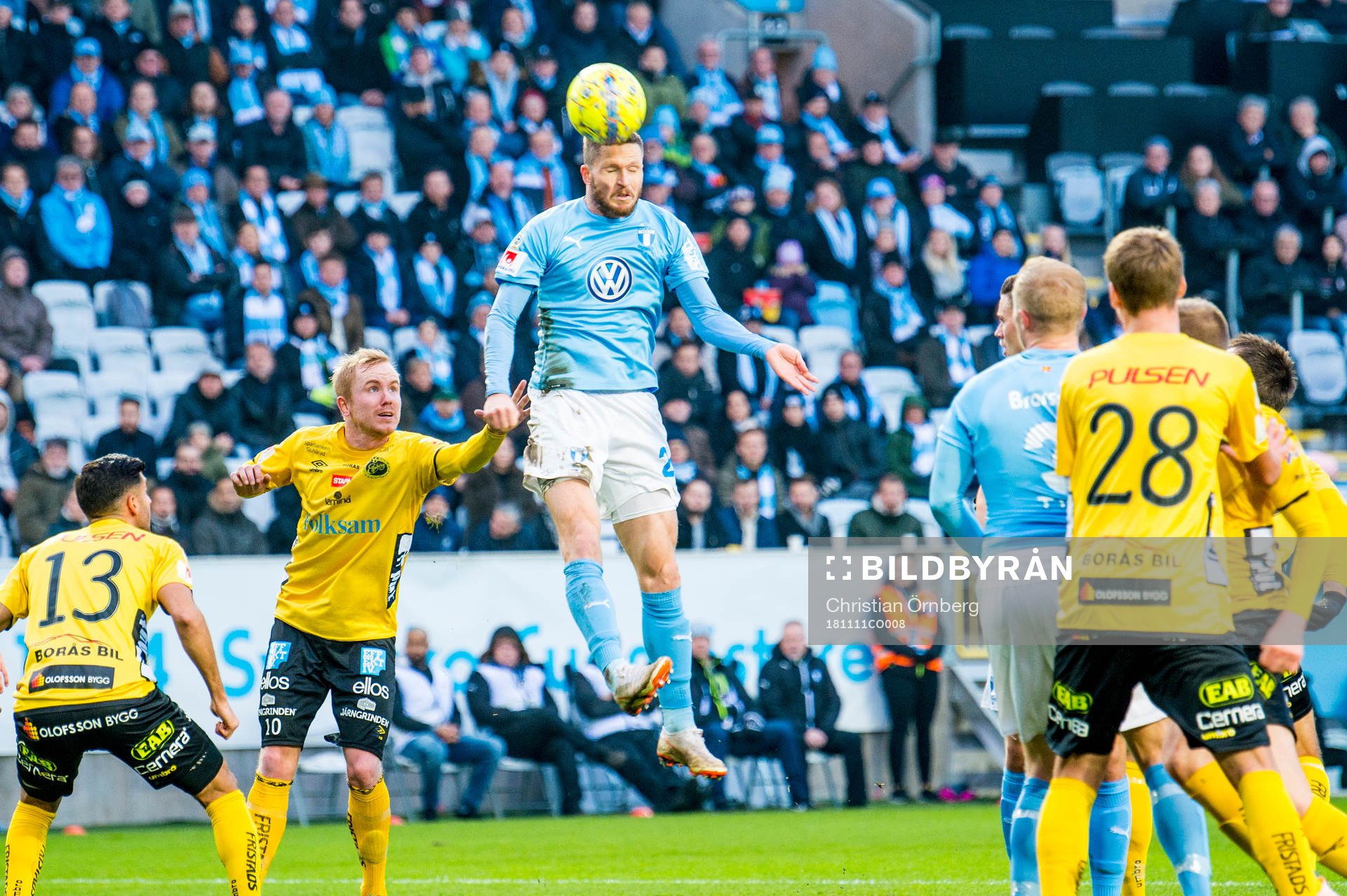 Malmö FFs Lasse Nielsen mot Elfsborgs Simon Lundevall