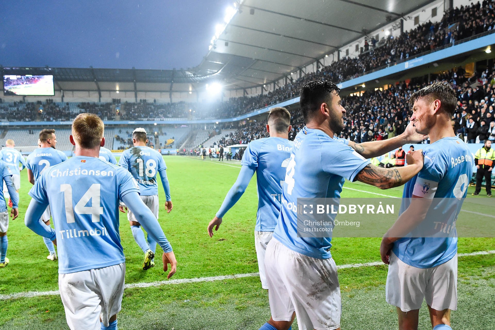 Malmö FFs Behrang Safari och Markus Rosenberg jublar