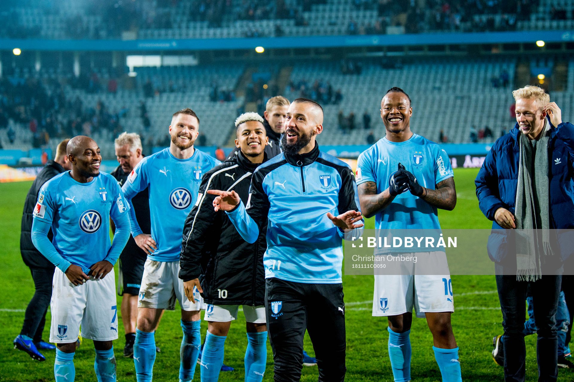 Malmö FFs Guillermo Molins jublar med lagkamraterna