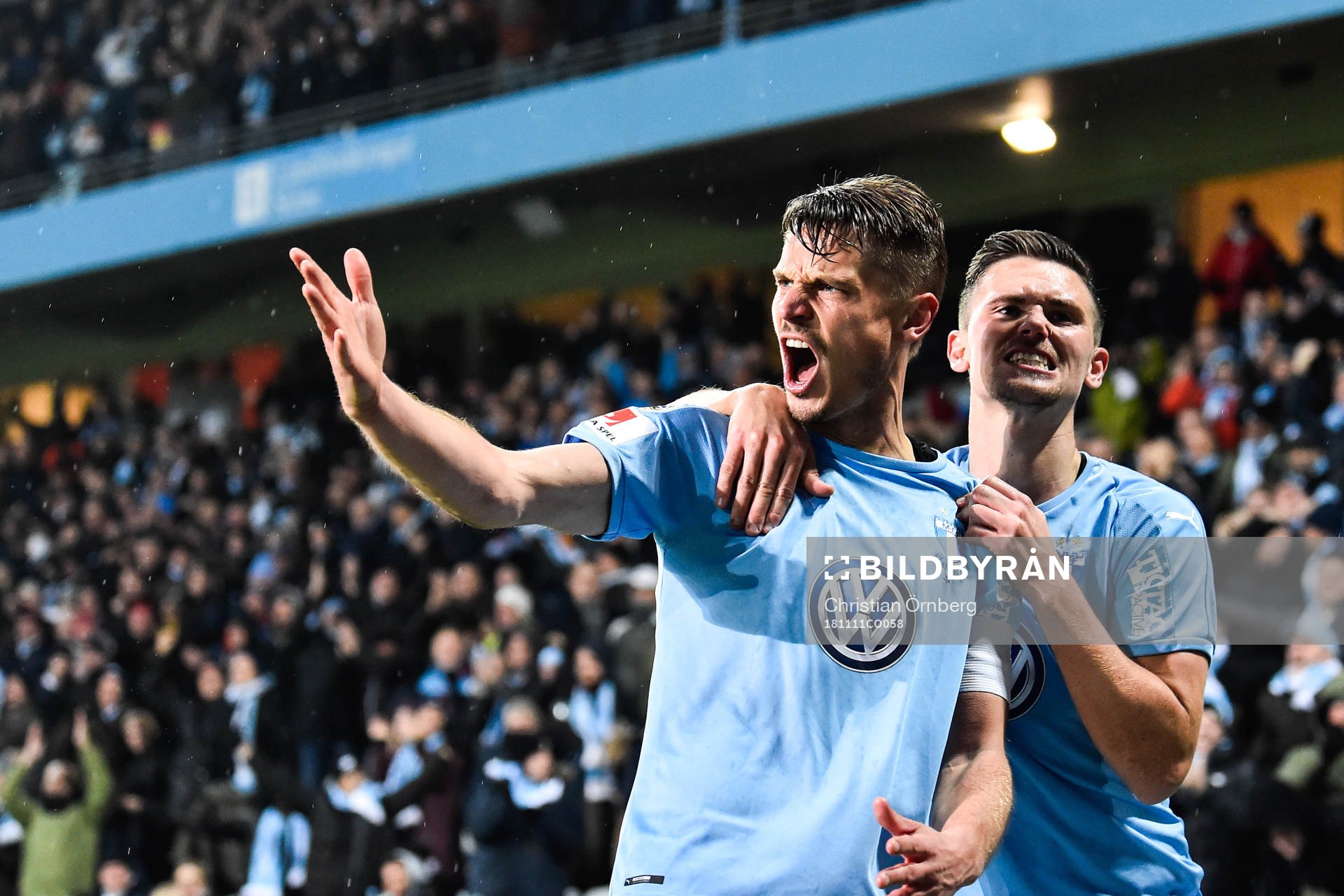 Malmö FFs Markus Rosenberg och Marcus Antonsson jublar