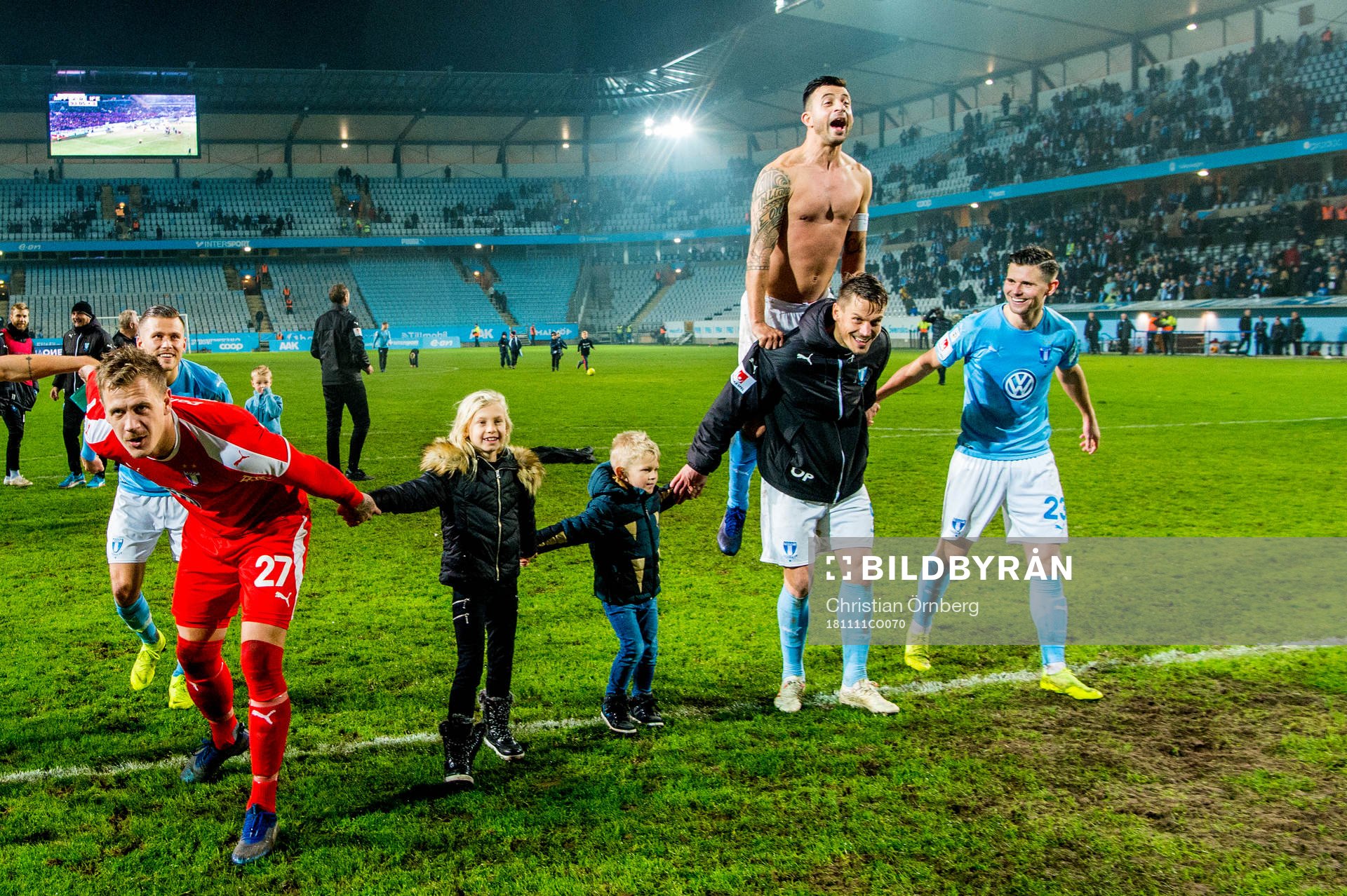 Malmö FFs målvakt Johan Dahlin, Markus Rosenberg, Behrang