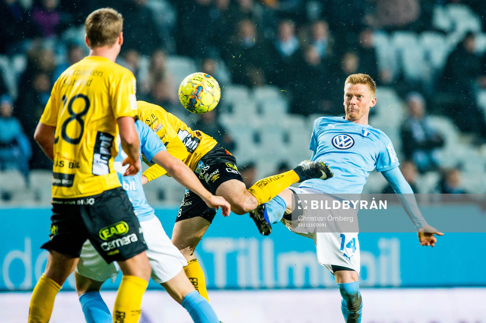 Malmö FFs Anders Christiansen mot Elfsborgs Samuel Holmén