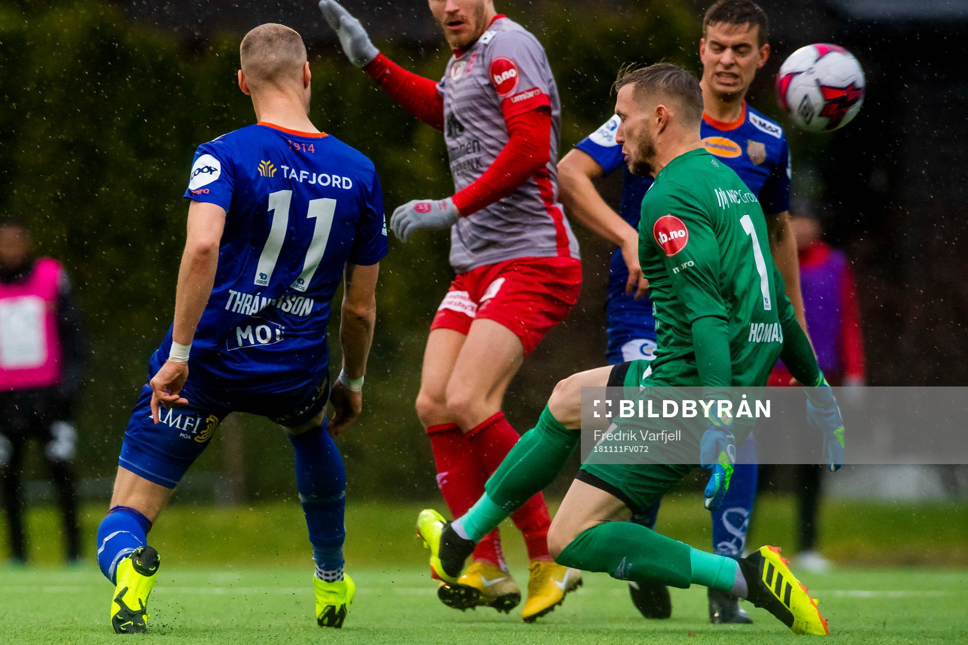 Aron Elís Thrándarson of Aalesund scores a disallowed goal