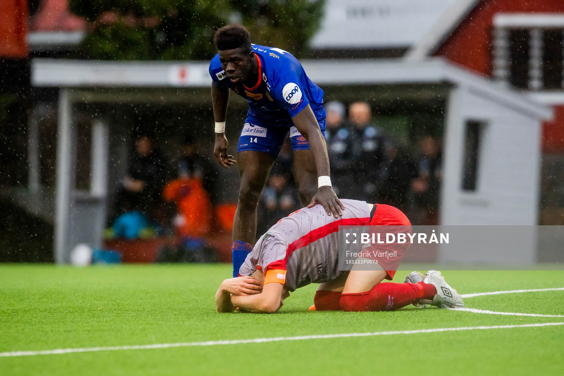 Pape Habib Gueye of Aalesund and Kristian Jahr of Strømmen