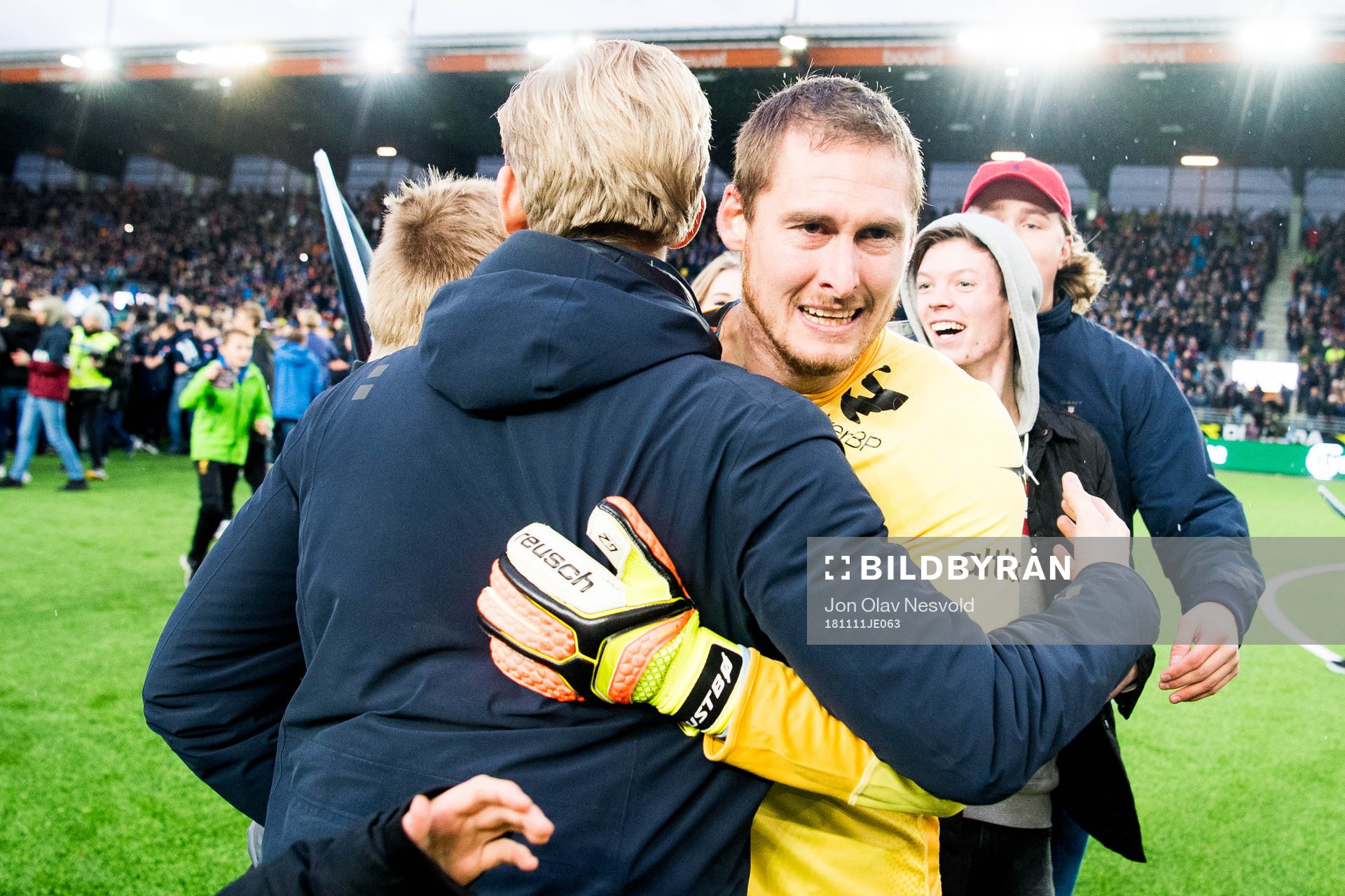 Goalkeeper Iven Austbø of Viking celebrates