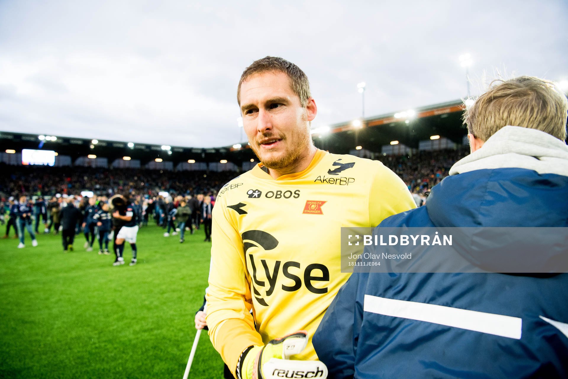 Goalkeeper Iven Austbø of Viking celebrates