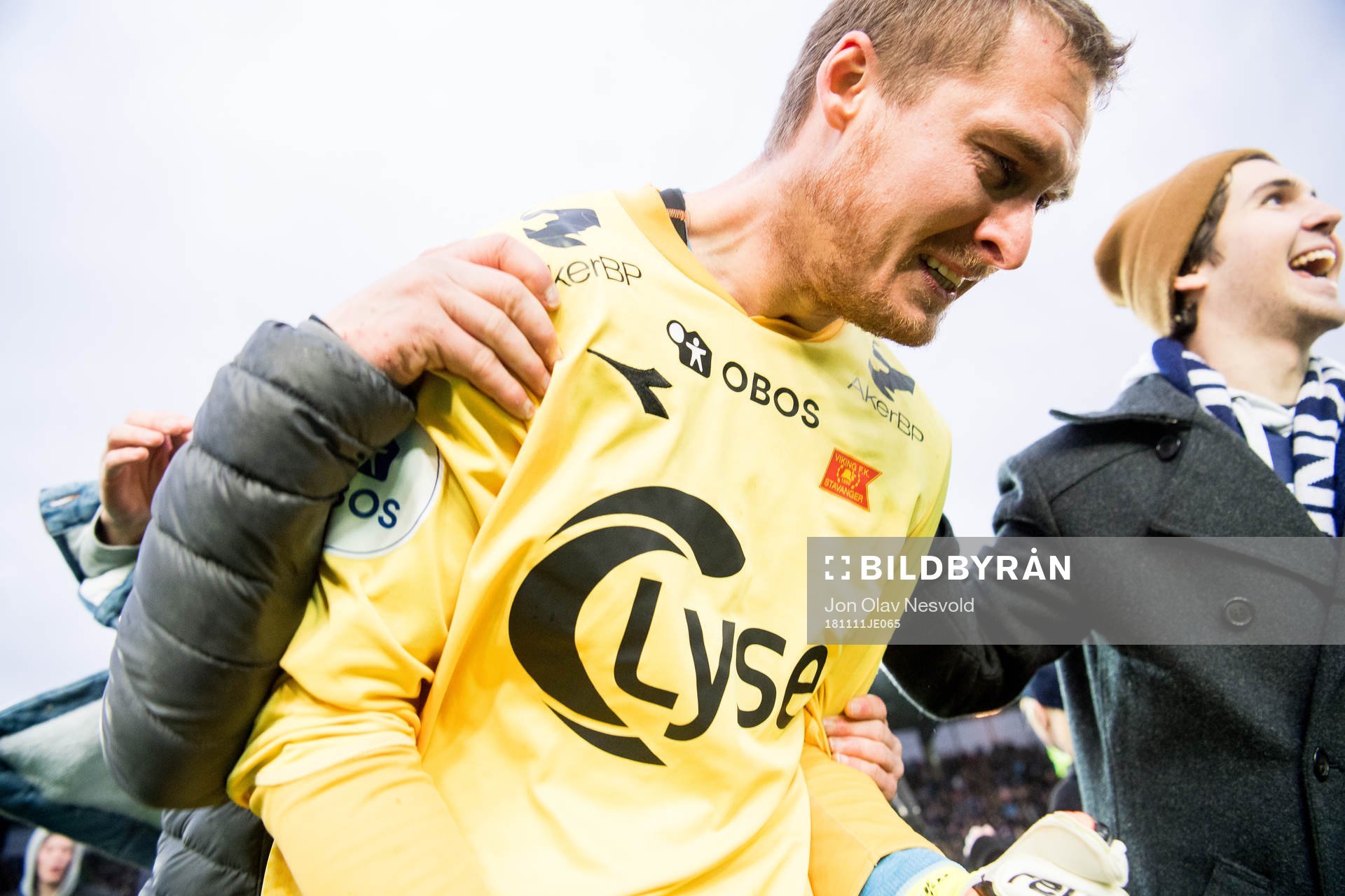 Goalkeeper Iven Austbø of Viking celebrates