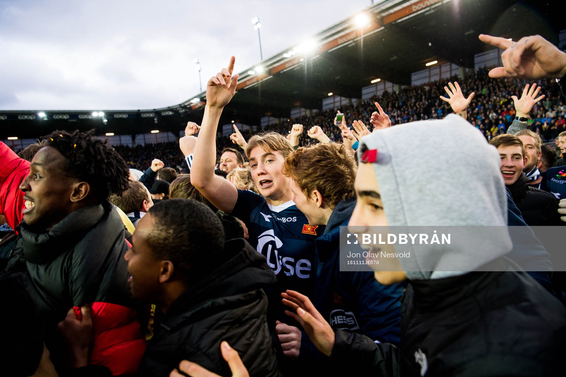 Kristian Thorstvedt of Viking celebrates