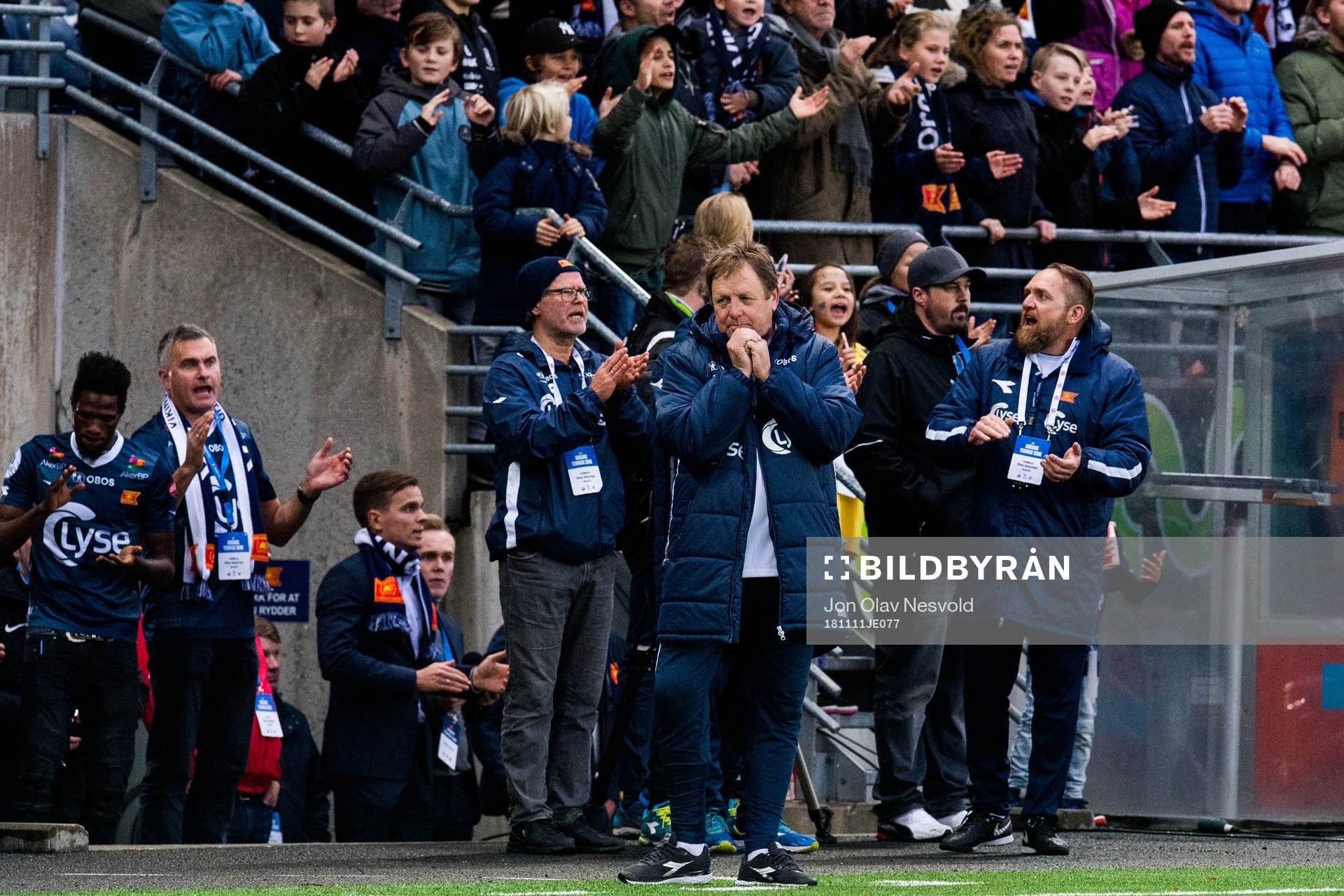 Bjarne Berntsen, head coach of Viking, in the last minutes