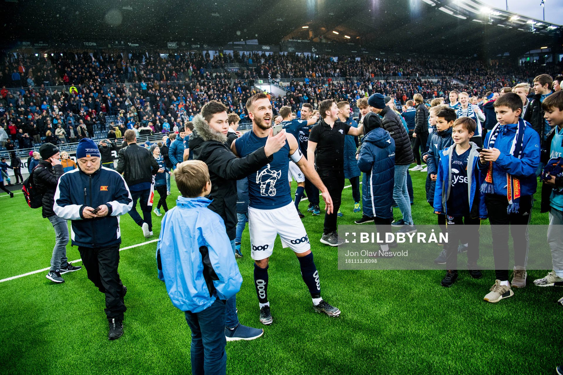 Zlatko Tripic of Viking celebrates