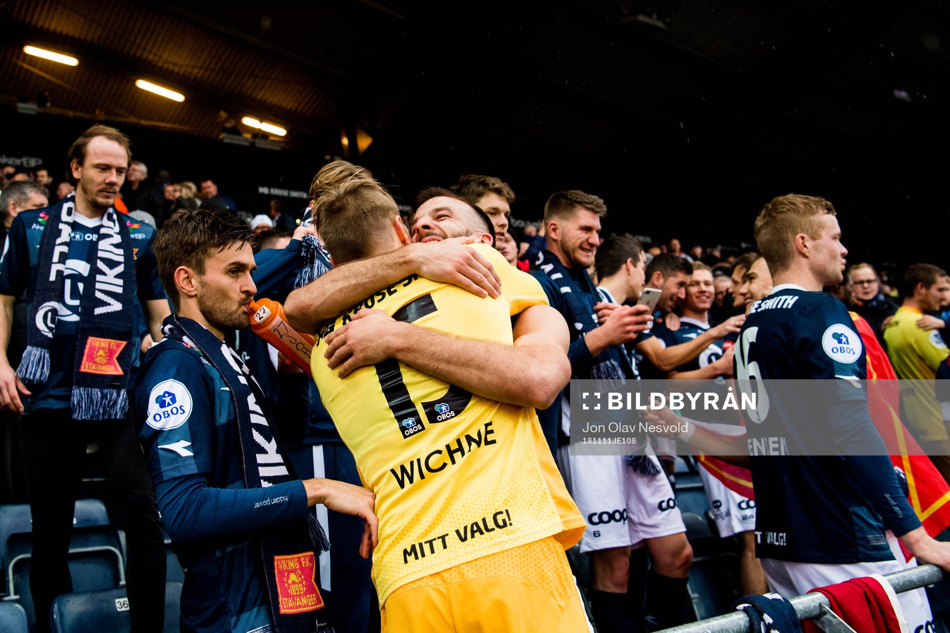 Goalkeeper Amund Wichne and Zlatko Tripic of Viking