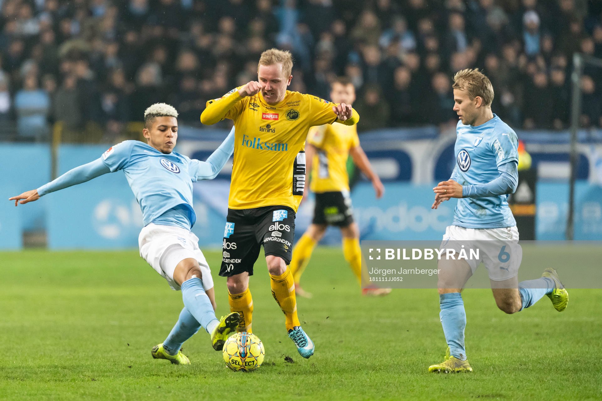 Elfsborgs Simon Lundevall och Malmö FFs Romain Gall