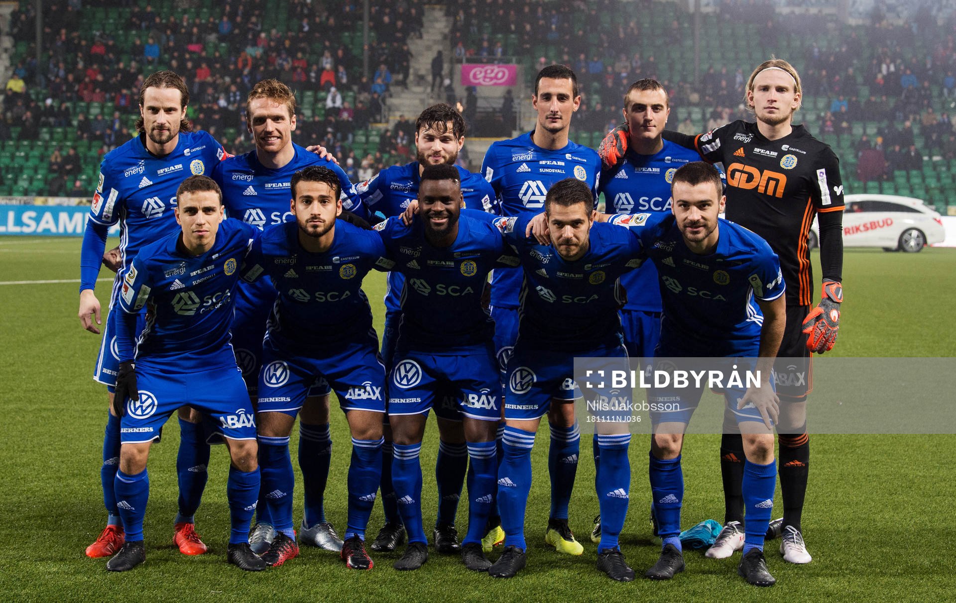 Sundsvalls startelva, bakre raden fr.v. Linus Hallenius,