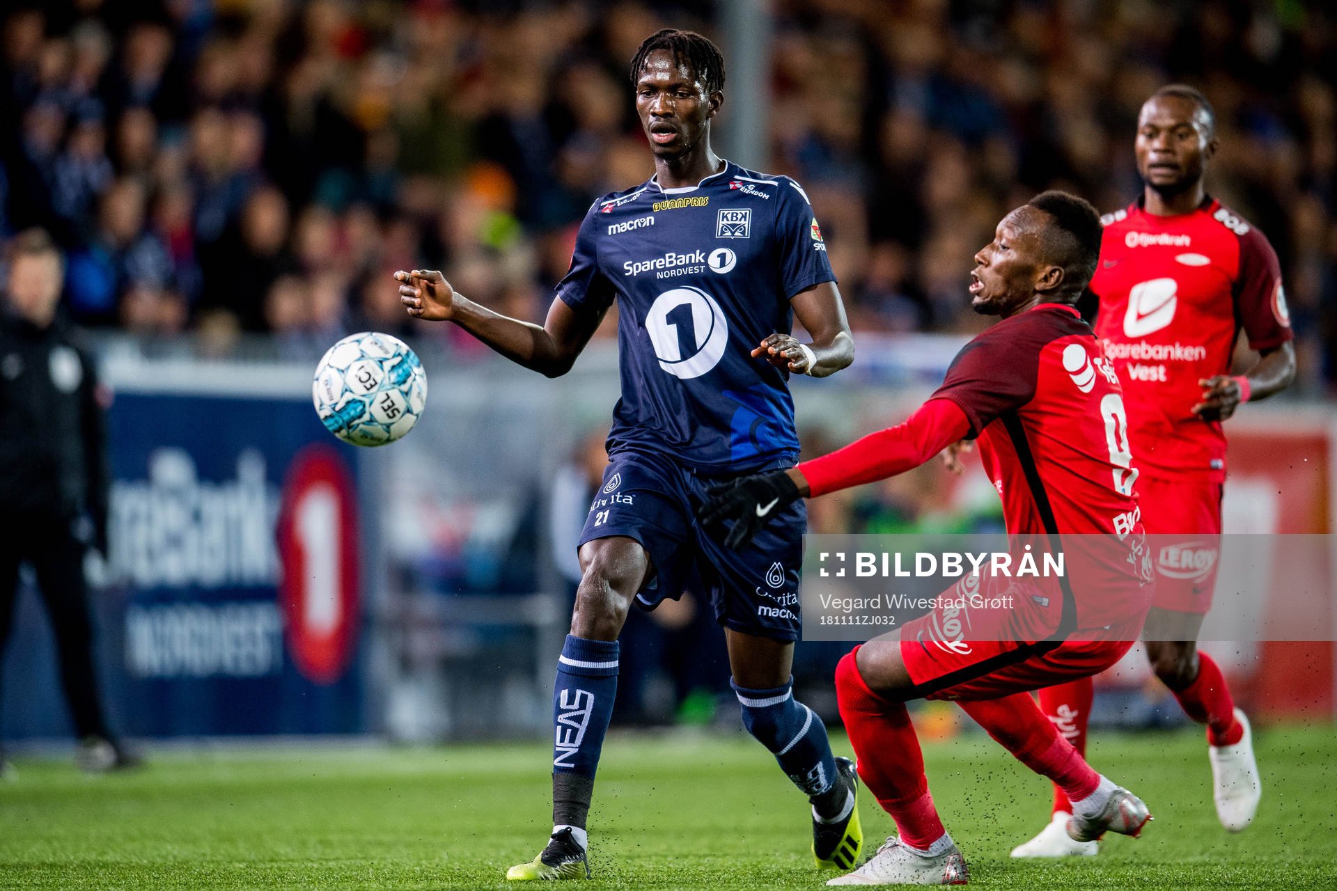 Amidou Diop of Kristiansund and Daouda Bamba of Brann