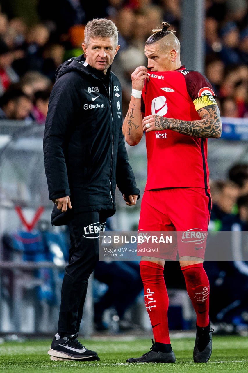 Lars Arne Nilsen, head coach of Brann, and Vito Wormgoor