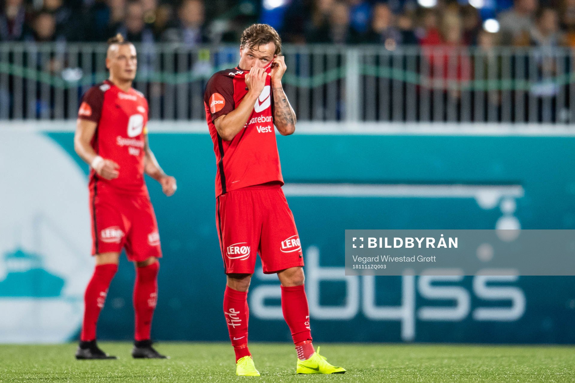 Fredrik Haugen of Brann looks dejected