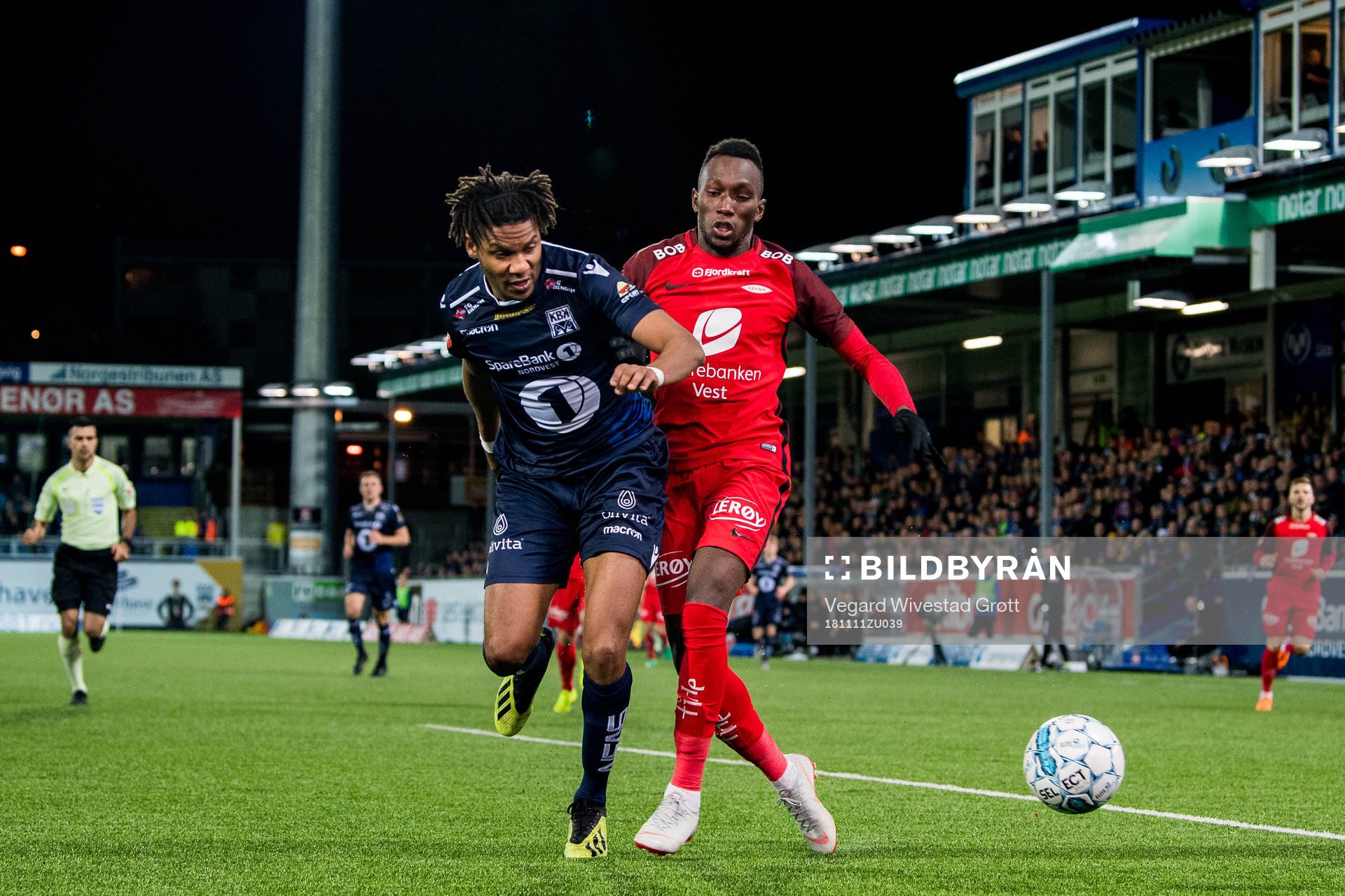 Christophe Psyché of Kristiansund and Daouda Bamba of Brann