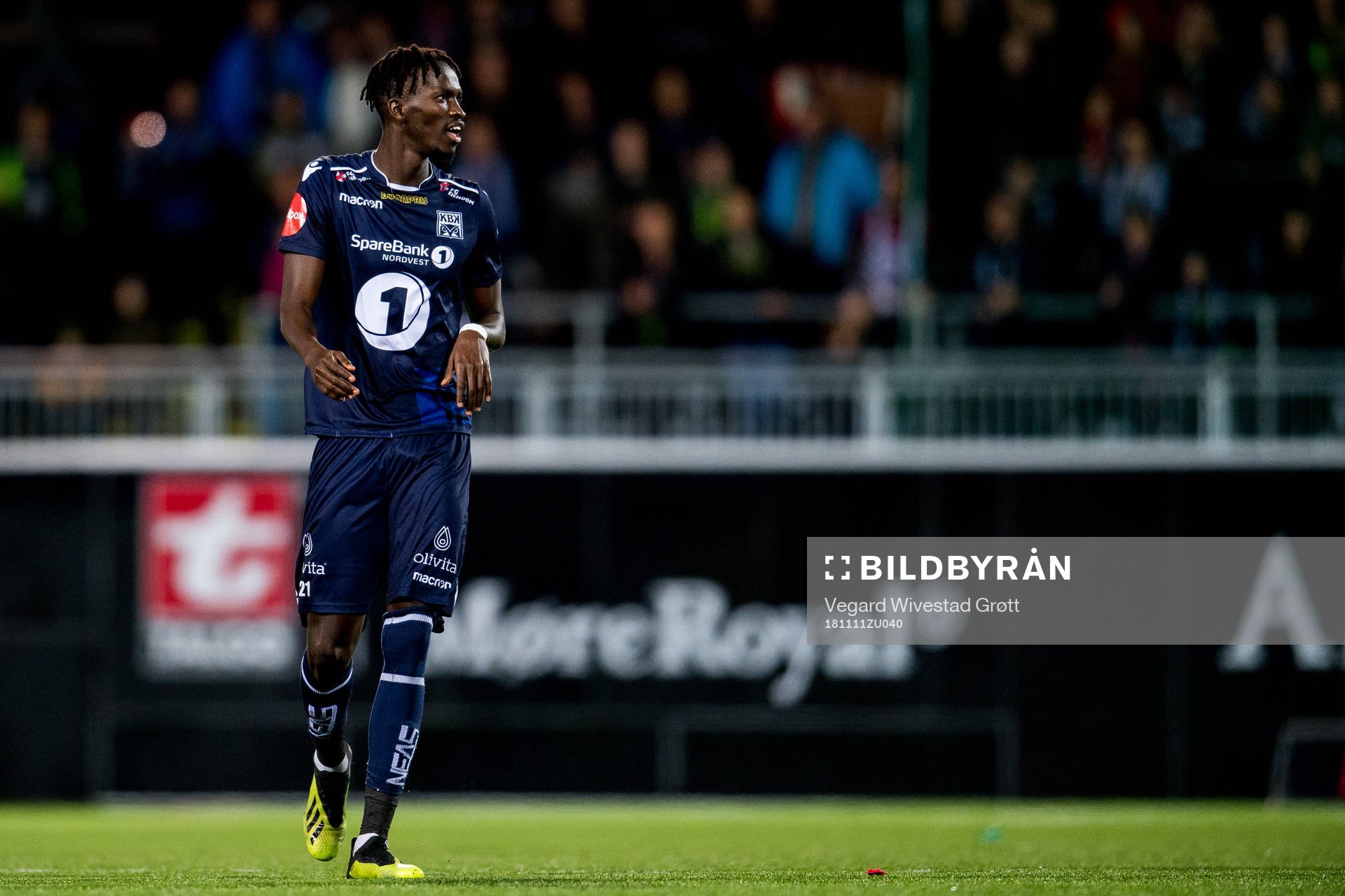 Amidou Diop of Kristiansund celebrates