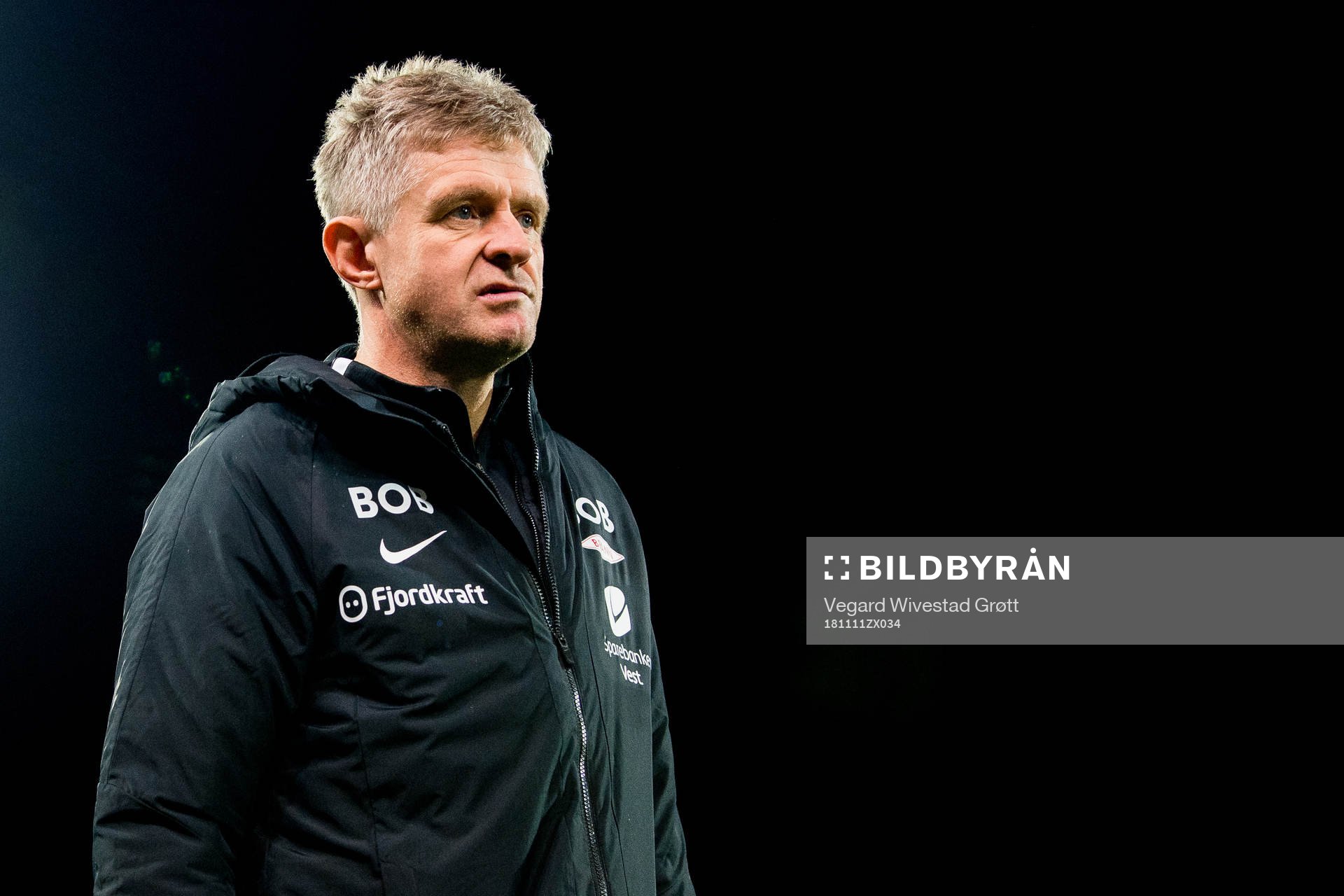 Lars Arne Nilsen, head coach of Brann, looks dejected