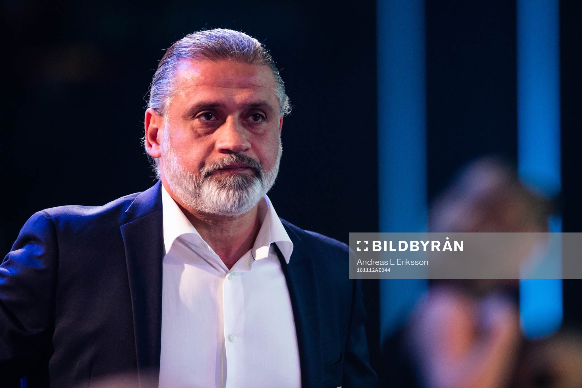Djurgårdens tränare Özcan Melkemichel under Fotbollsgalan den 12 november 2018 i Stockholm. 