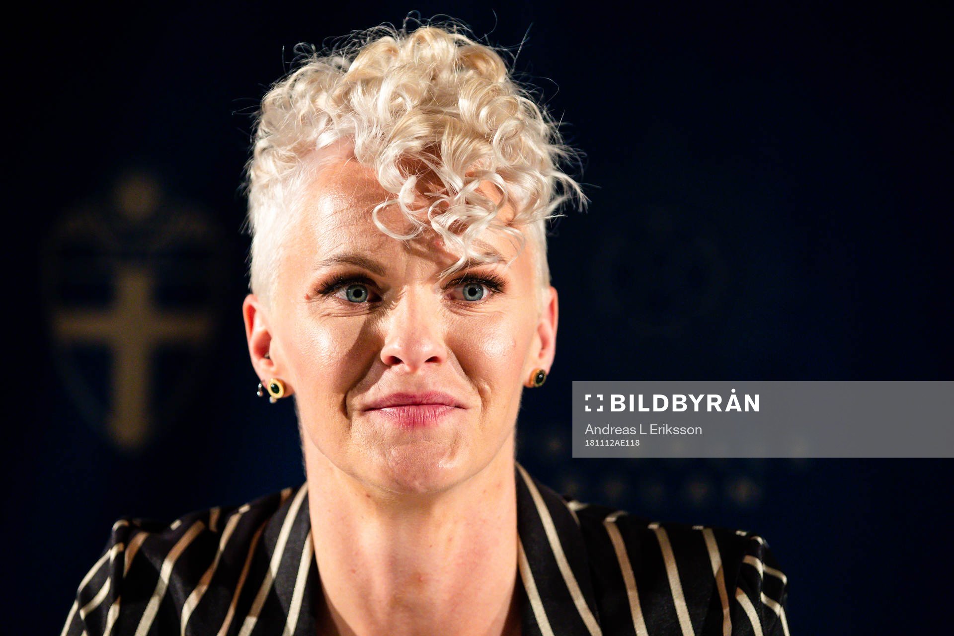 Nilla Fischer på en presskonferens
