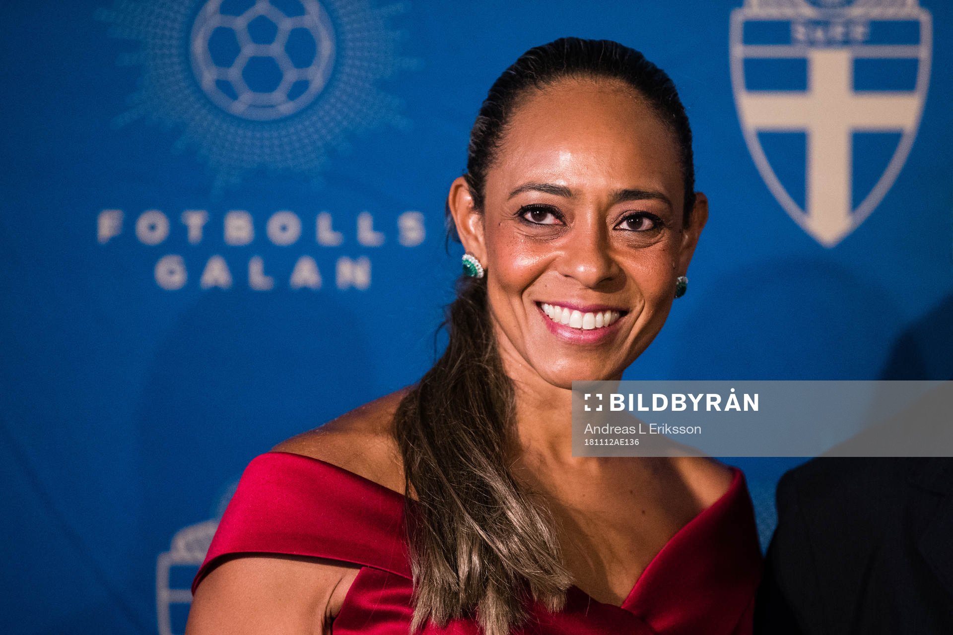 Flavia Kurtis, dotter till Péle, under Fotbollsgalan den 12 november 2018 i Stockholm. 