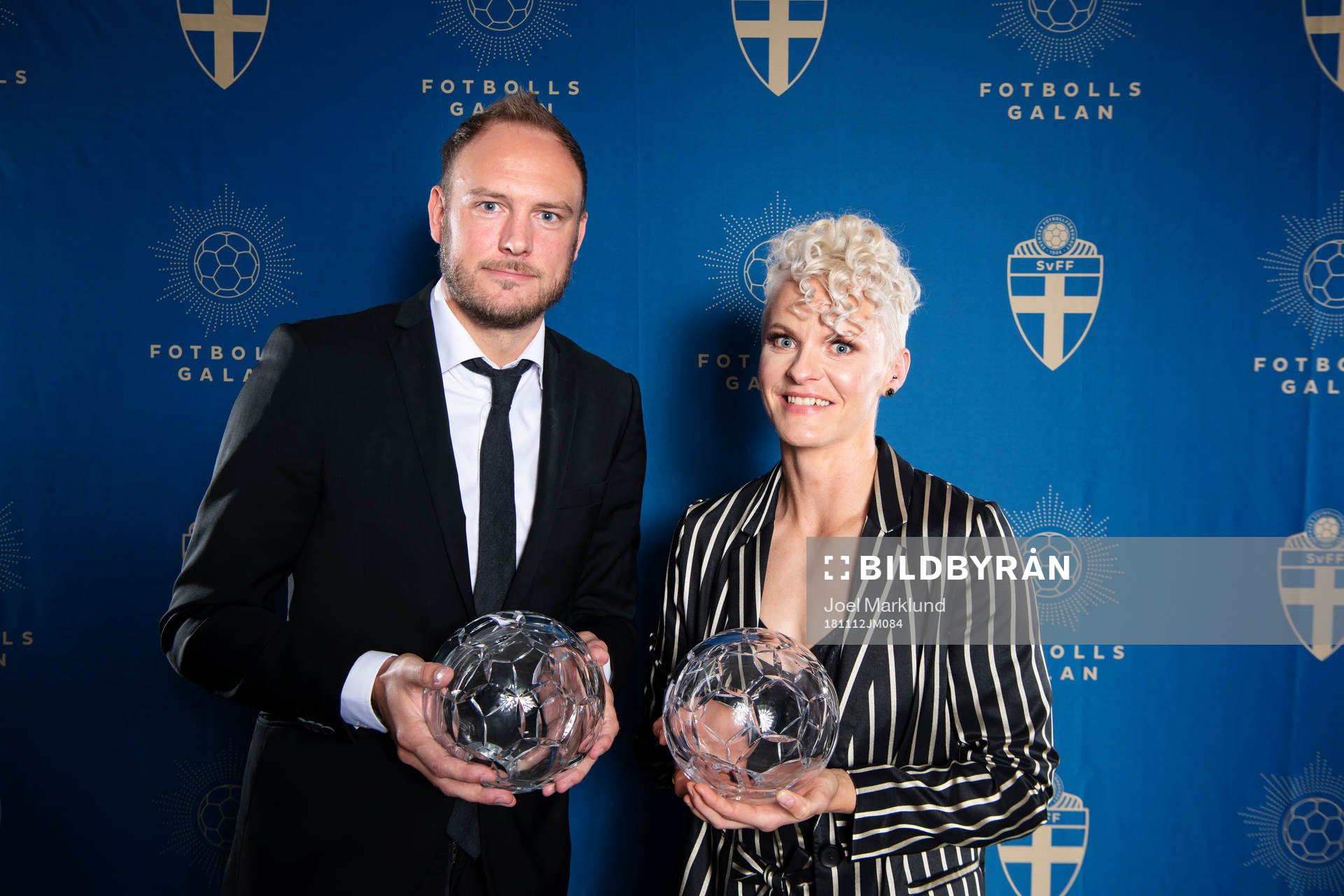 Årets back herr, Andreas Granqvist, och Årets back dam,