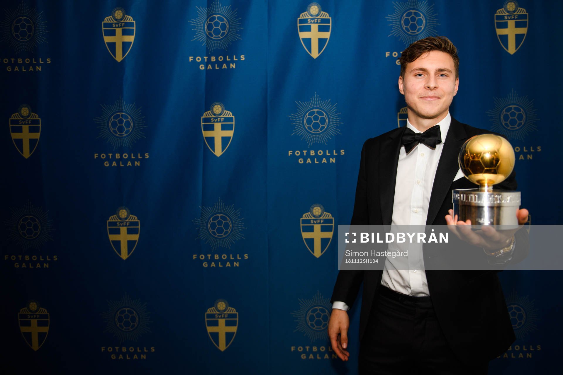 Victor Nilsson Lindelöf vinnare av Guldbollen under Fotbollsgalan den 12 november 2018 i Stockholm..