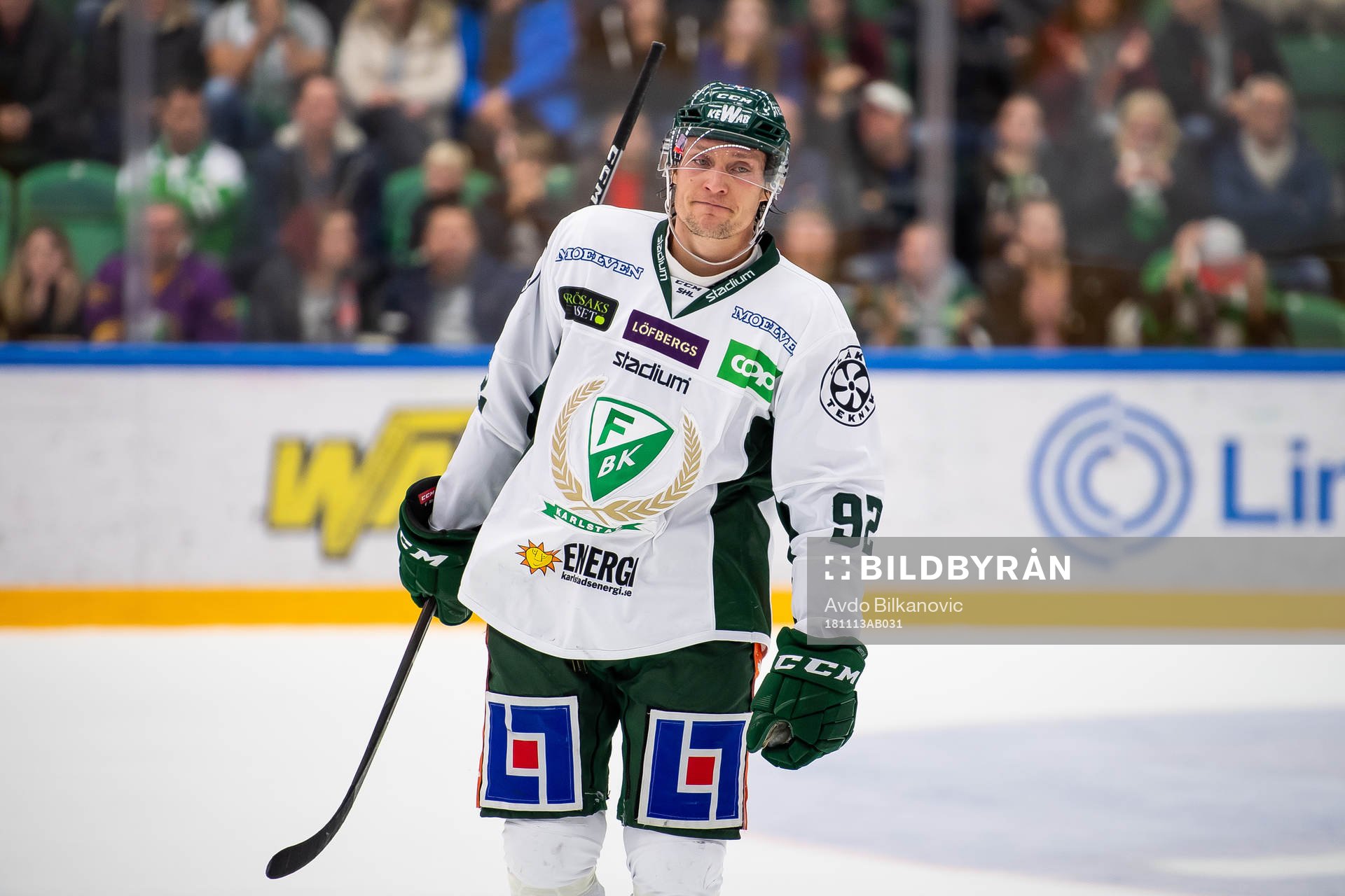 Färjestads Jesper Olofsson jublar