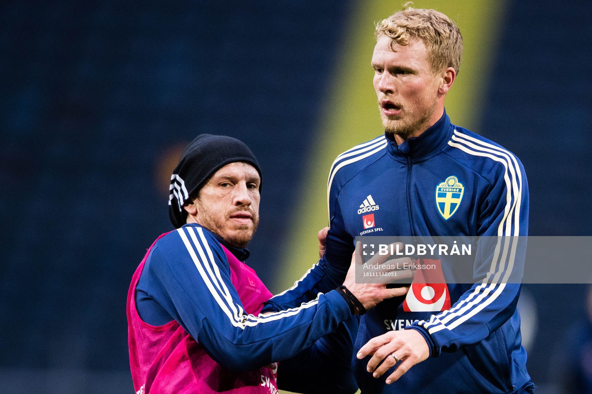 Sveriges Gustav Svensson och Oscar Hiljemark