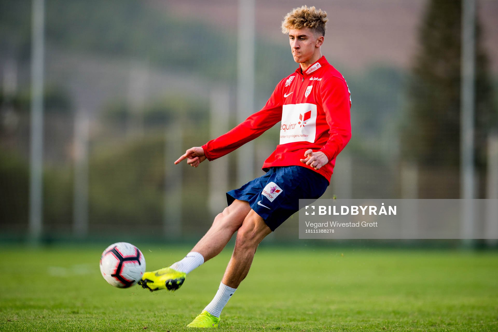 Dennis Johnsen of Norway during a training session on November 13, 2018 in La Manga.