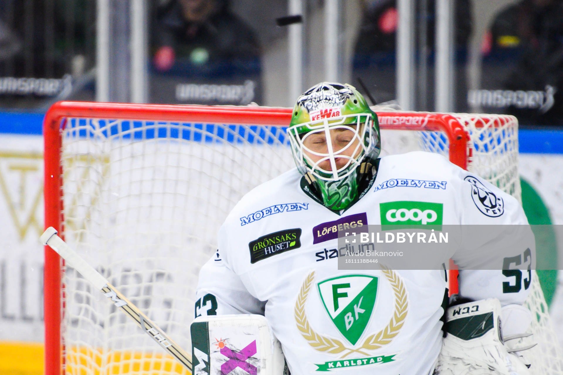 Färjestads målvakt Markus Svensson