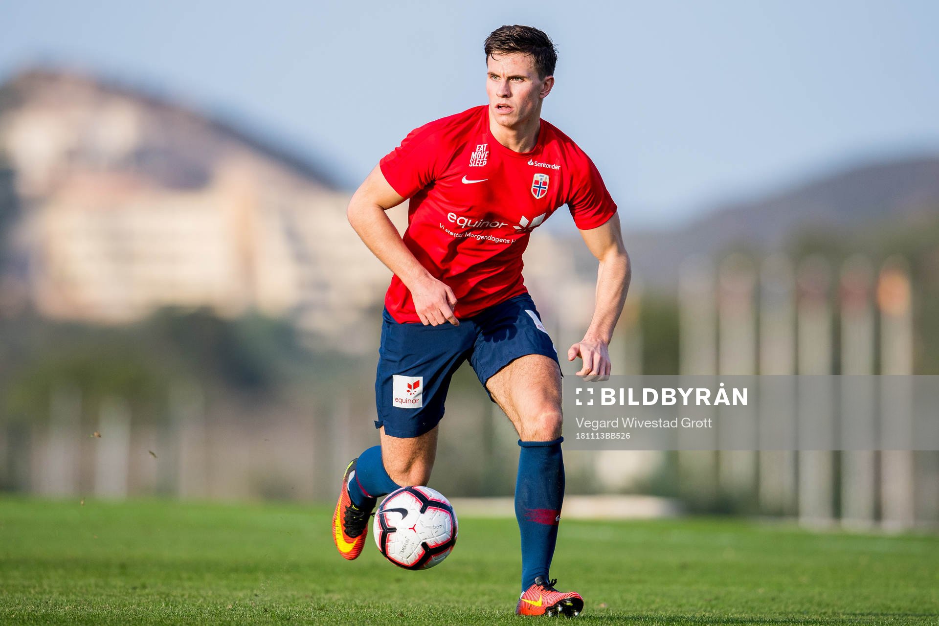 Andreas Hoven of Norway during a training session on November 13, 2018 in La Manga.
