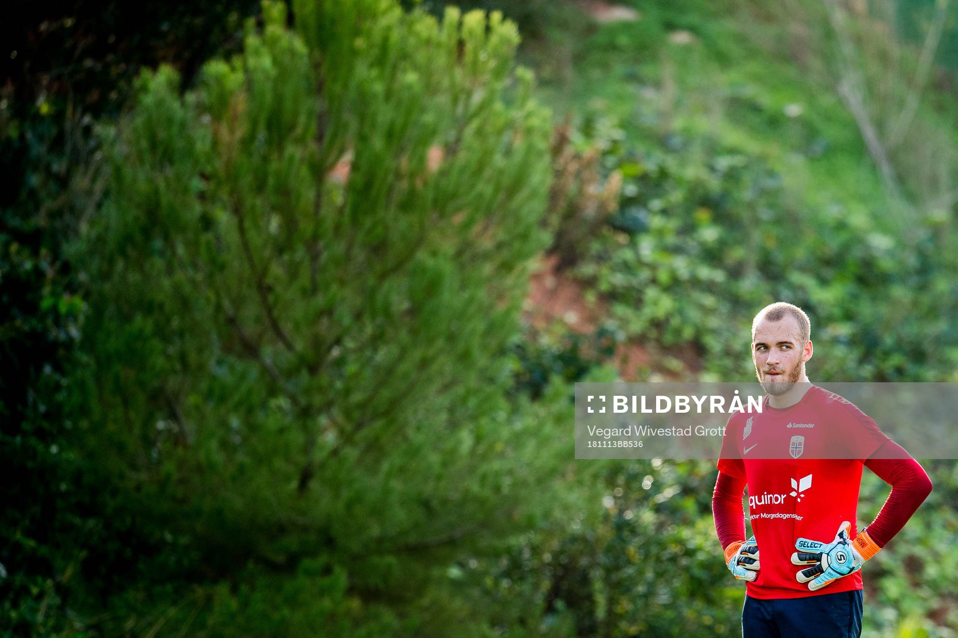 Goalkeeper Markus Olsen Pettersen of Norway during a training session on November 13, 2018 in La Manga.